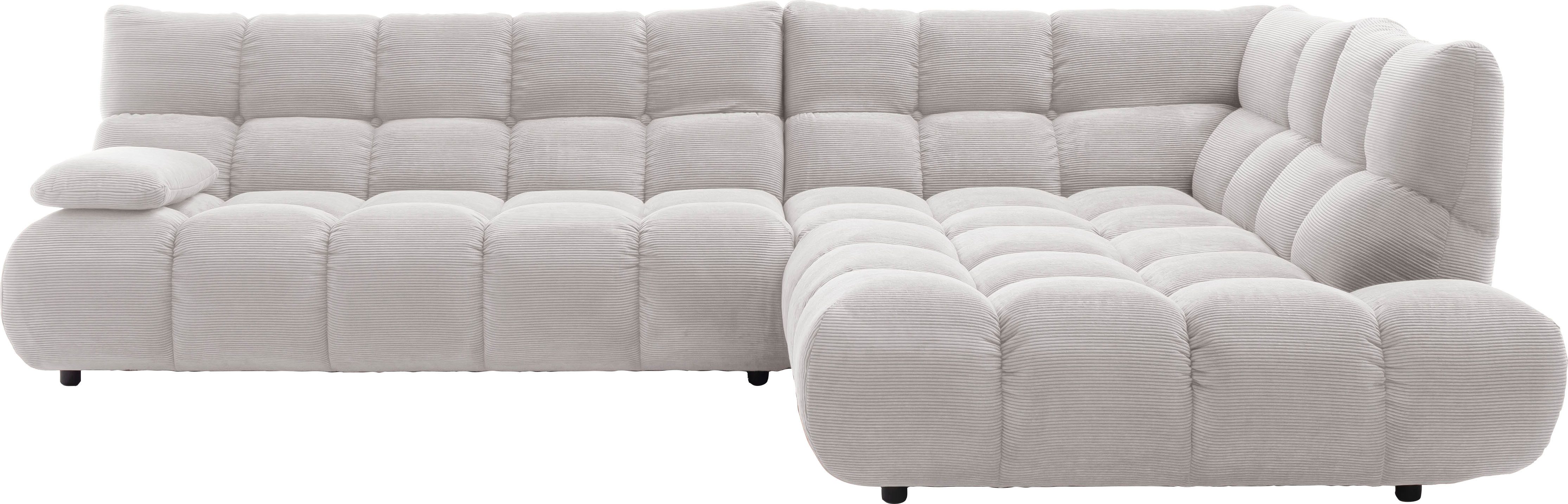 Home affaire Ecksofa Cozy Bubble, mit klappbarer Armlehne, Breite 324 cm