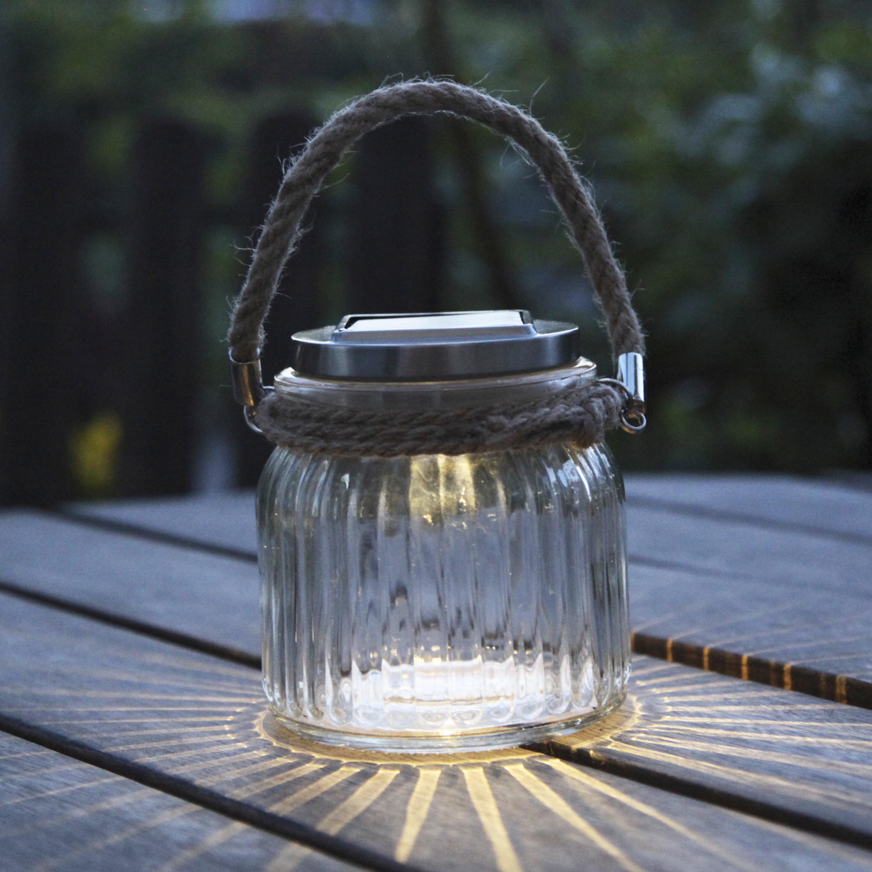 STAR TRADING LED Solarleuchte Jamjar, Solar-Tischdeko, Tischleuchte Jamjar Outdoor