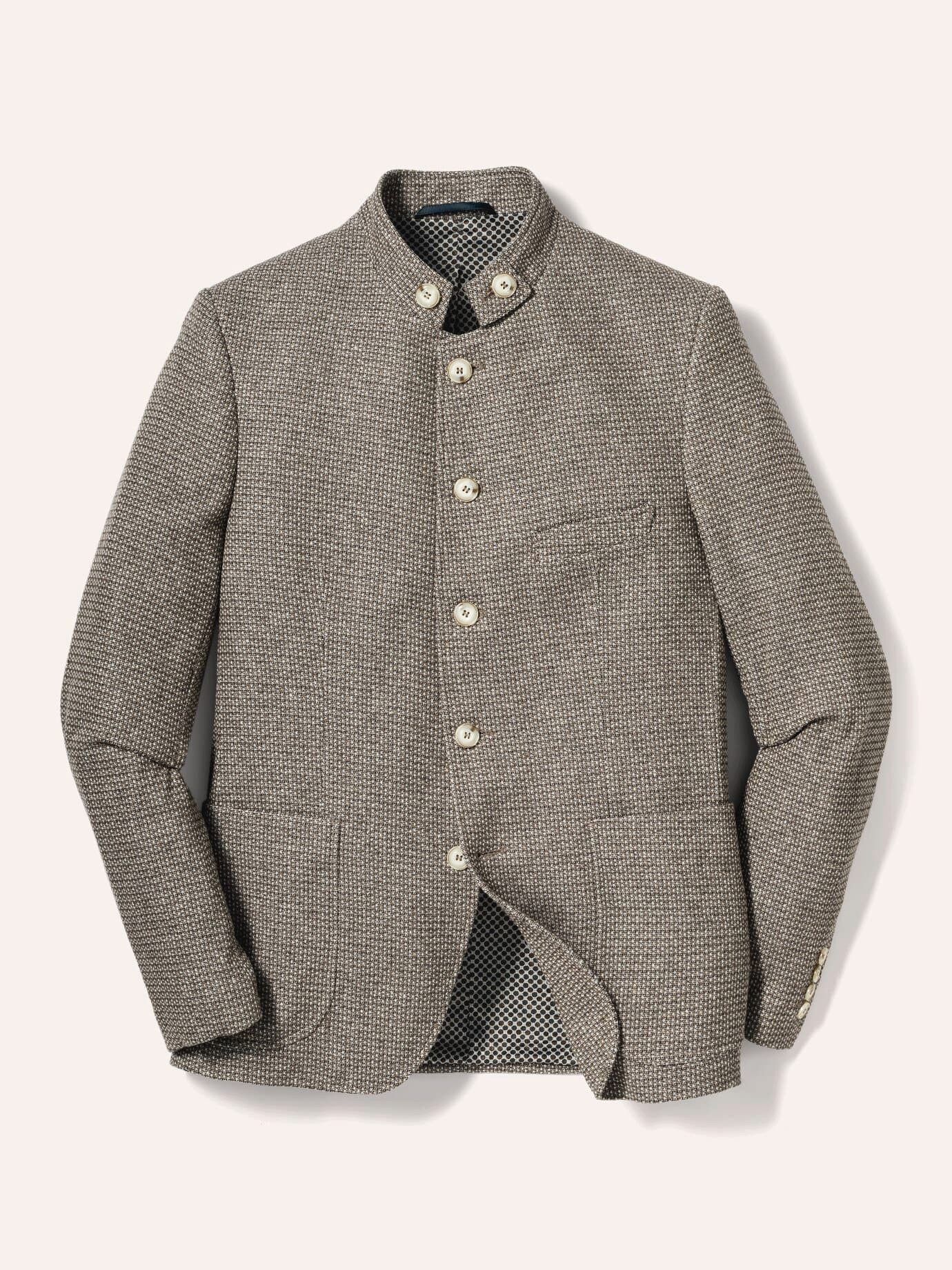 Walbusch Sakko Herren Struktur-Sakko Regular fit Stehkragen, modern – Bild 2 von 5