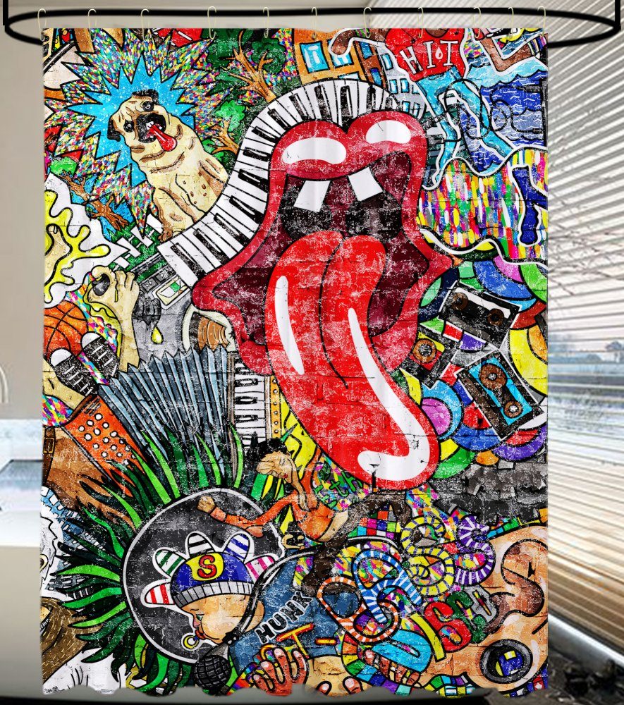 Sanilo Duschvorhang Graffiti 180 x 200 günstig online kaufen