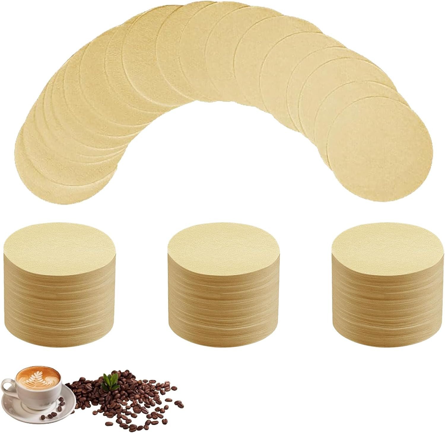 FELIXLEO Papierfilter 400 Stück Kaffeefilterpapier 58 mm ungebleicht für Espressomaschine