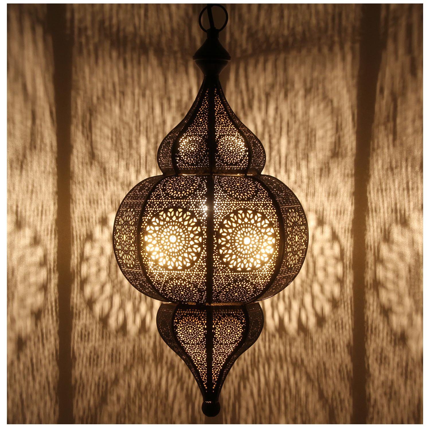 Casa Moro Deckenleuchten »Orientalische Lampe marokkanische Pendelleuchte  Moulouk schwarz E27 Fassung mit Baldachin & Aufhängekette, Kunsthandwerk,  LN2000« online kaufen | OTTO