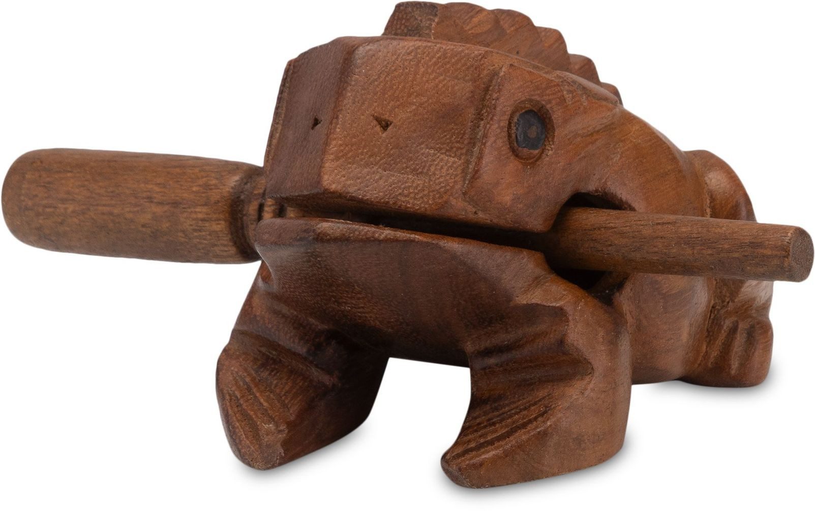 Logoplay Holzspiele Spiel, Frosch Klangfrosch Gr. 5 – 14 cm Klangtier aus Holz Handgefertigtes Musik-/Percussion-InstrumentHolzspielzeug