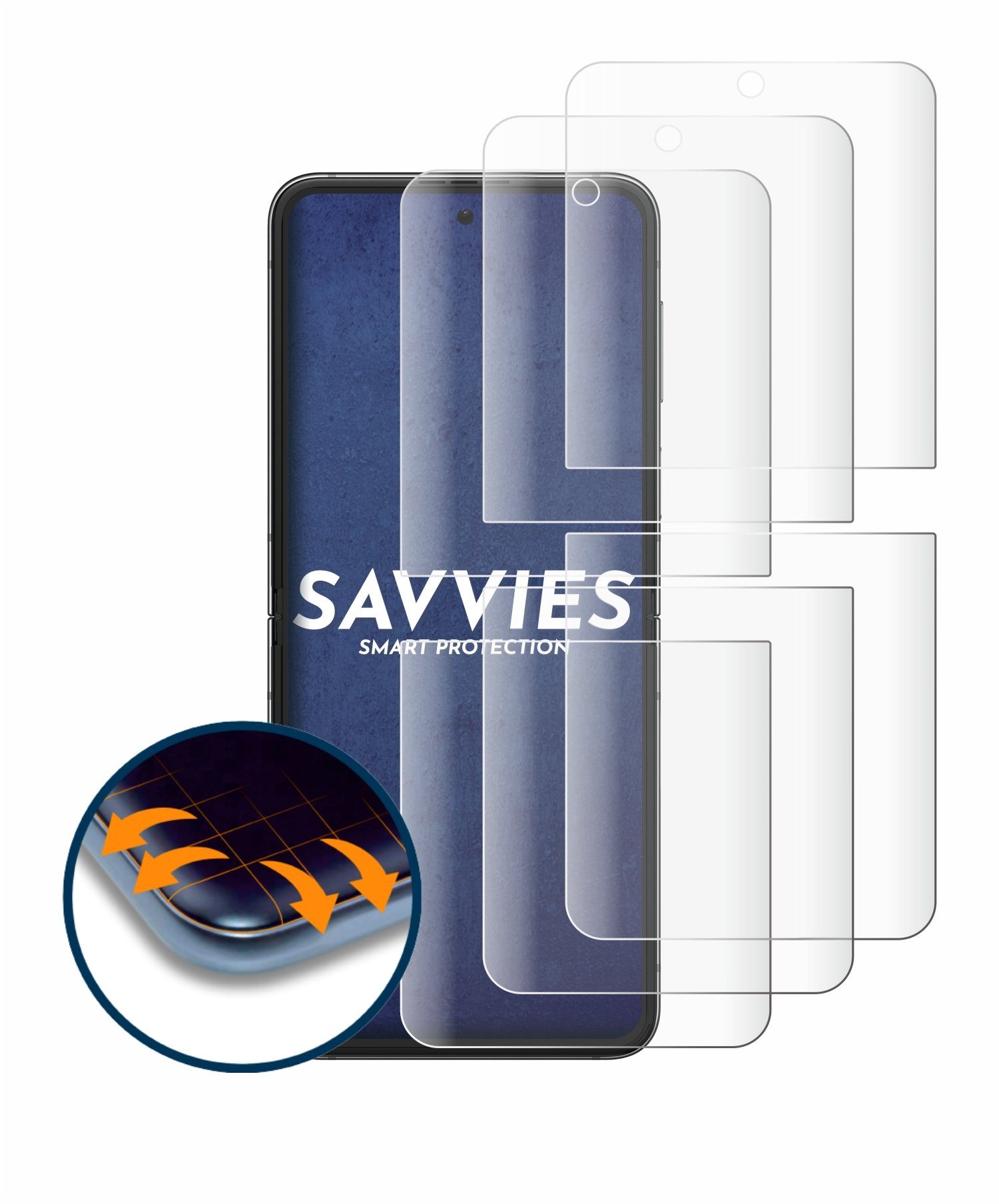 Savvies Schutzfolie für Samsung Galaxy S24 Ultra