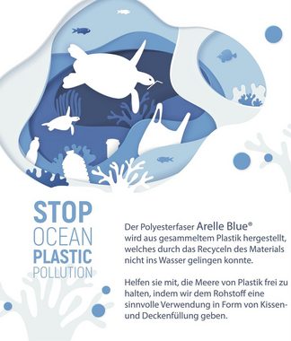 Kopfkissen Steppkissen ARRAS, Aspero, Füllung: Aerelle® Blue, Bezug: Bio Baumwolle, nachhaltiges Kissen mit recycelter Polyesterfüllung