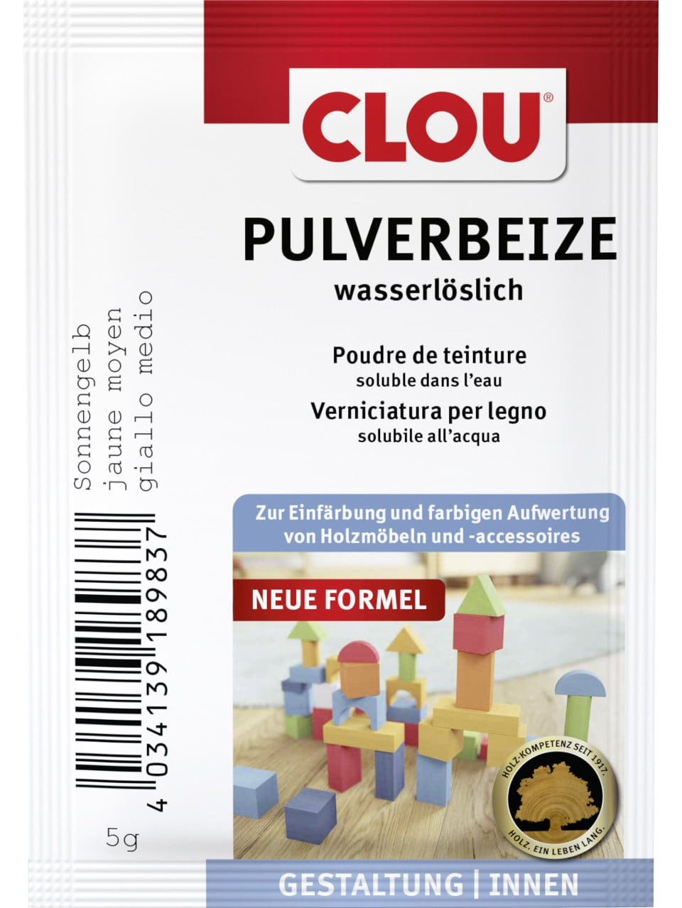 CLOU Holzbeize Clou Holzbeize 5 g sonnengelb
