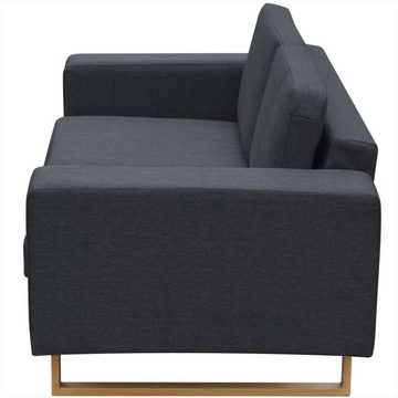 vidaXL Sofa 2-Sitzer Sofa Stoff Dunkelgrau