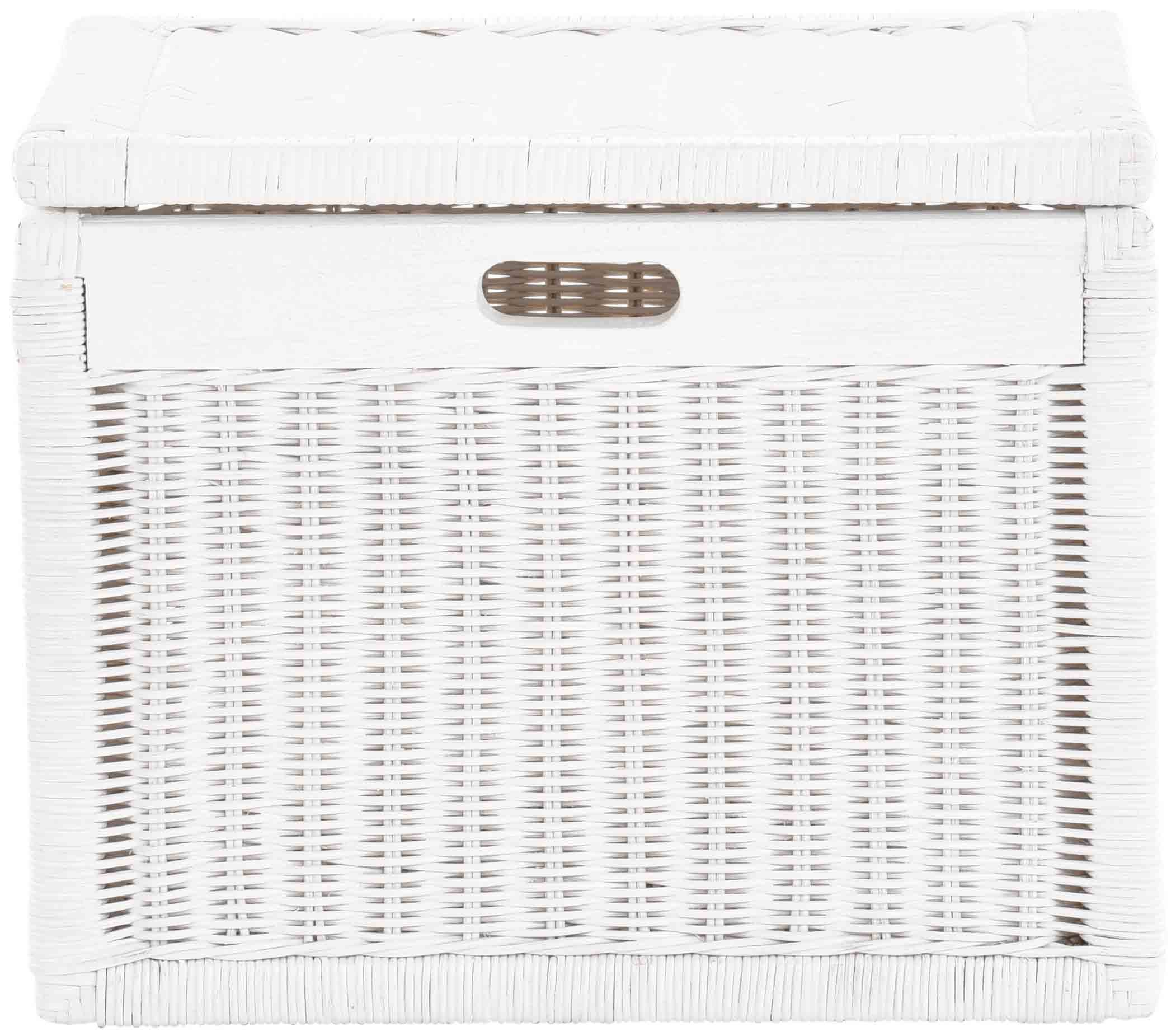Krines Home Aufbewahrungskorb Hoher Korb mit Deckel Rattan geflochten Regalkorb Aufbewahrungsbox, Mit Inlett