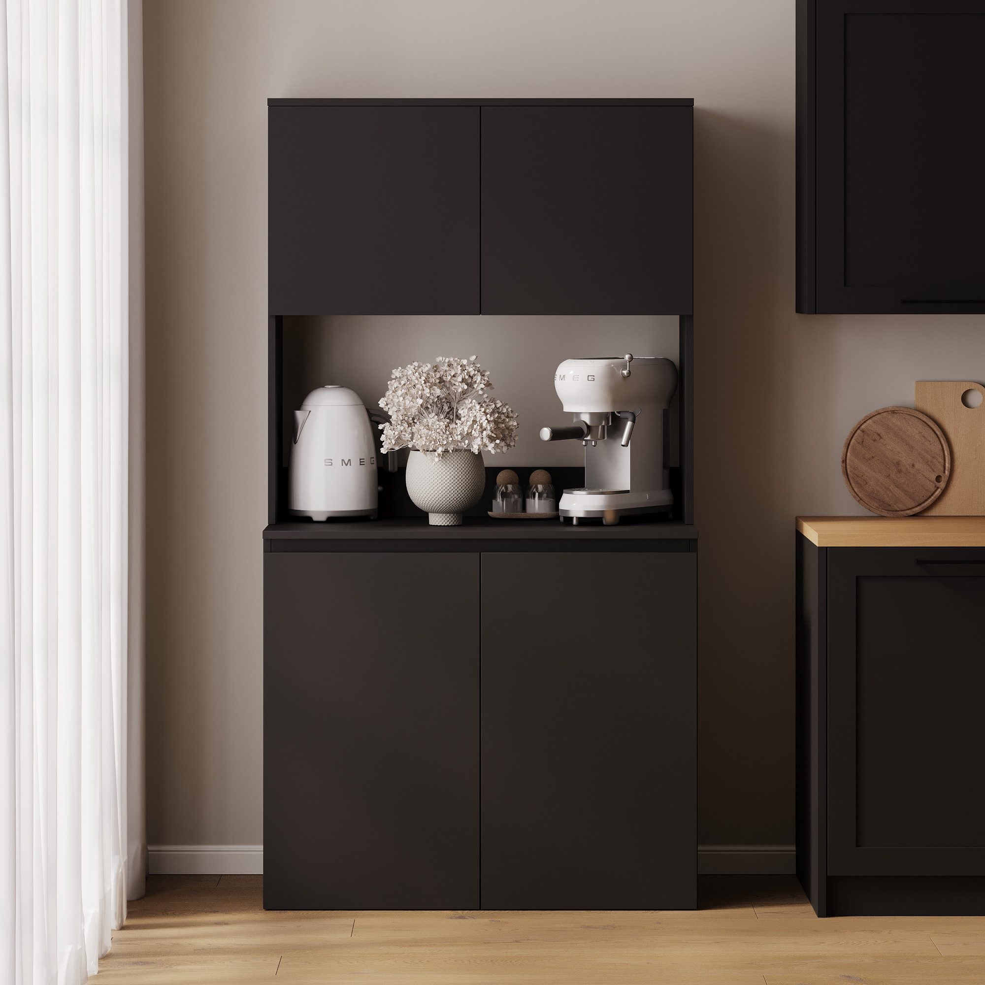 Platan Room Küchenbuffet Küchenschrank Buffetschrank ESTER günstig online kaufen