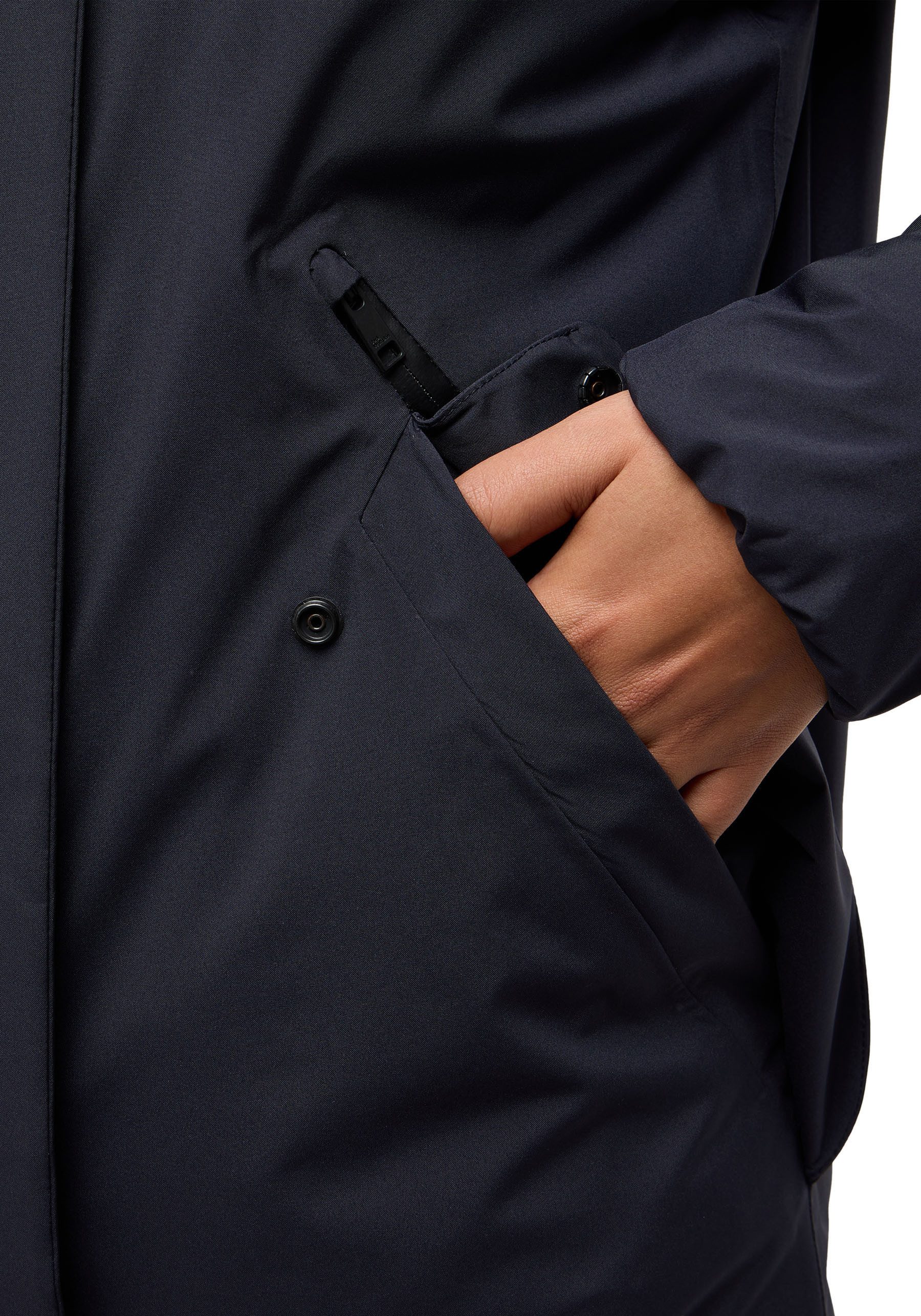 Jack Wolfskin Daunenmantel BRANDENBURGER mit Kapuze, winddicht und windabweisend