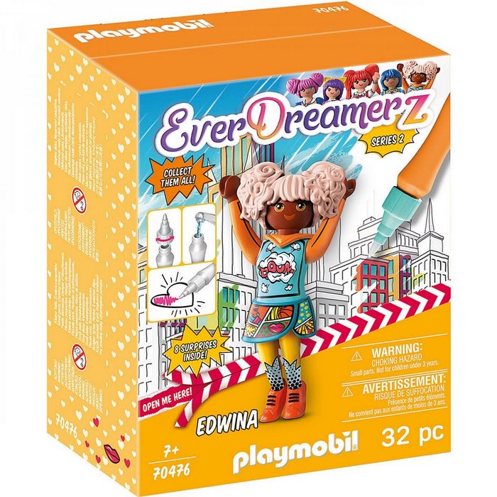 Playmobil® Merchandise-Figur PLAYMOBIL- EverDreamerz 70476 Edwina Fiur- Comic World Mit PLAYMOBIL-Wasserstift Malen Ab 7 Jahren (Set) Made in Europe