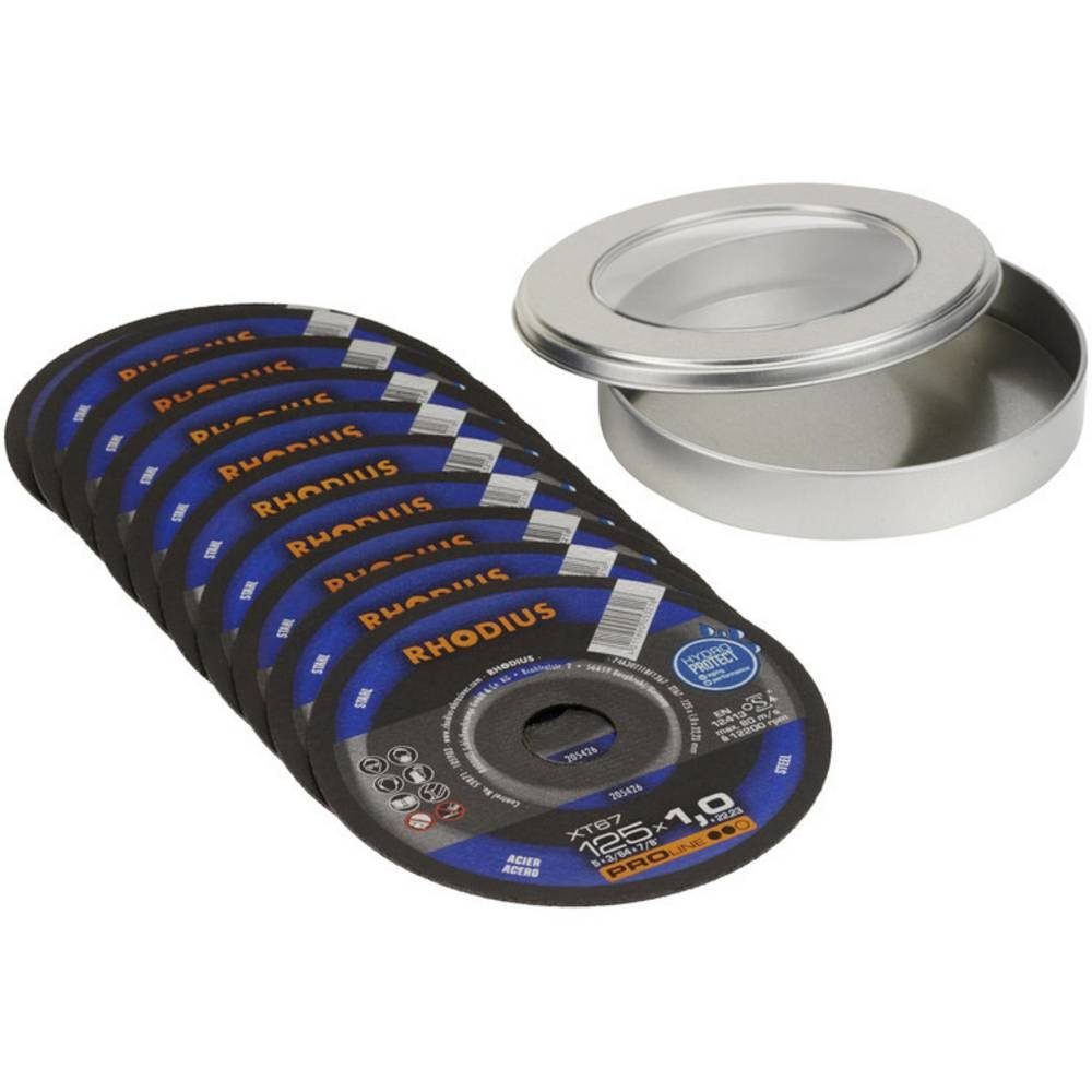 Rhodius Trennscheibe XT38 Trennscheiben-Set 125 x 1.0 x 22.23 mm 210743