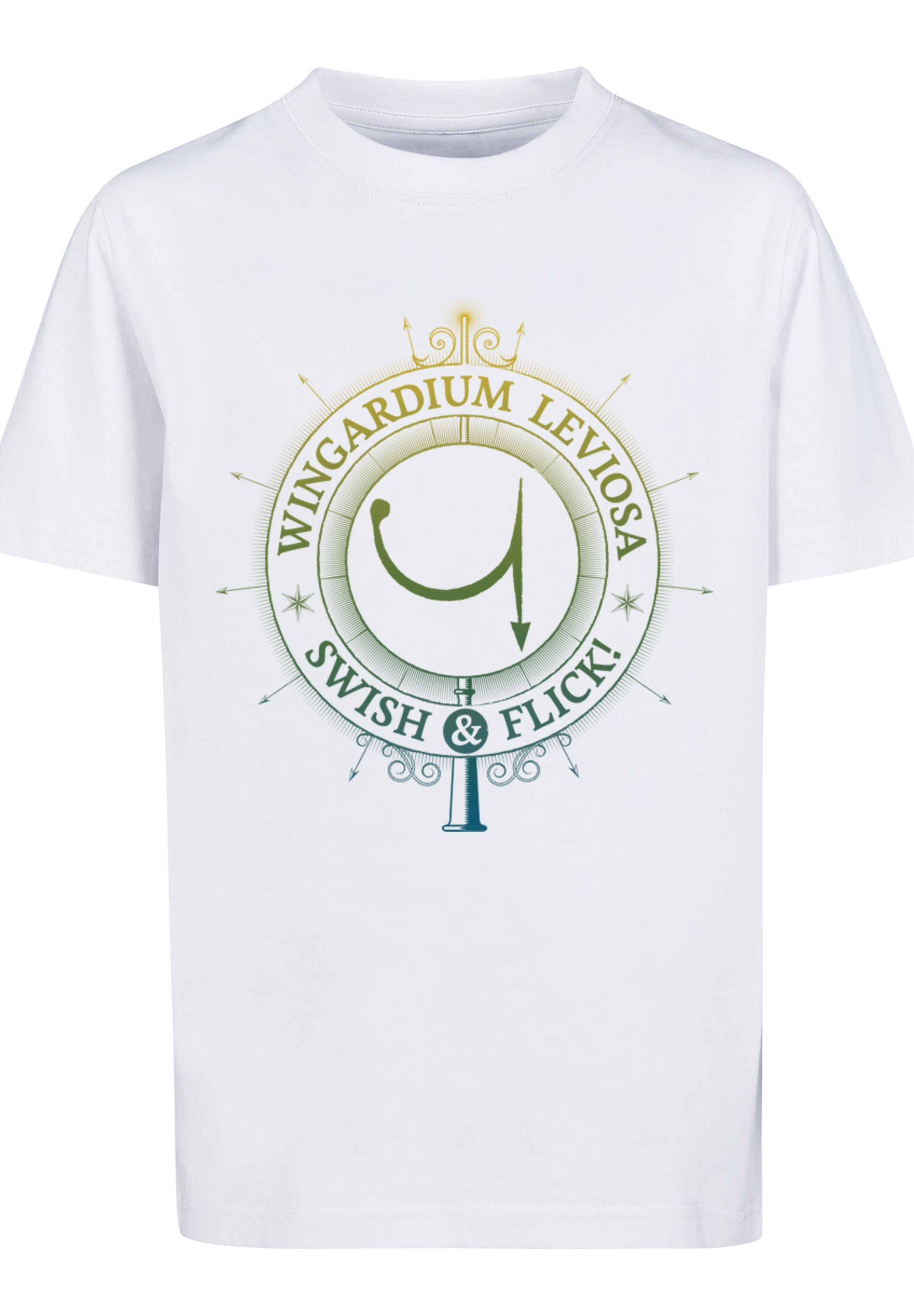 Wingardium T-Shirt Charms Potter F4NT4STIC Spells Harry Print weiß Leviosa