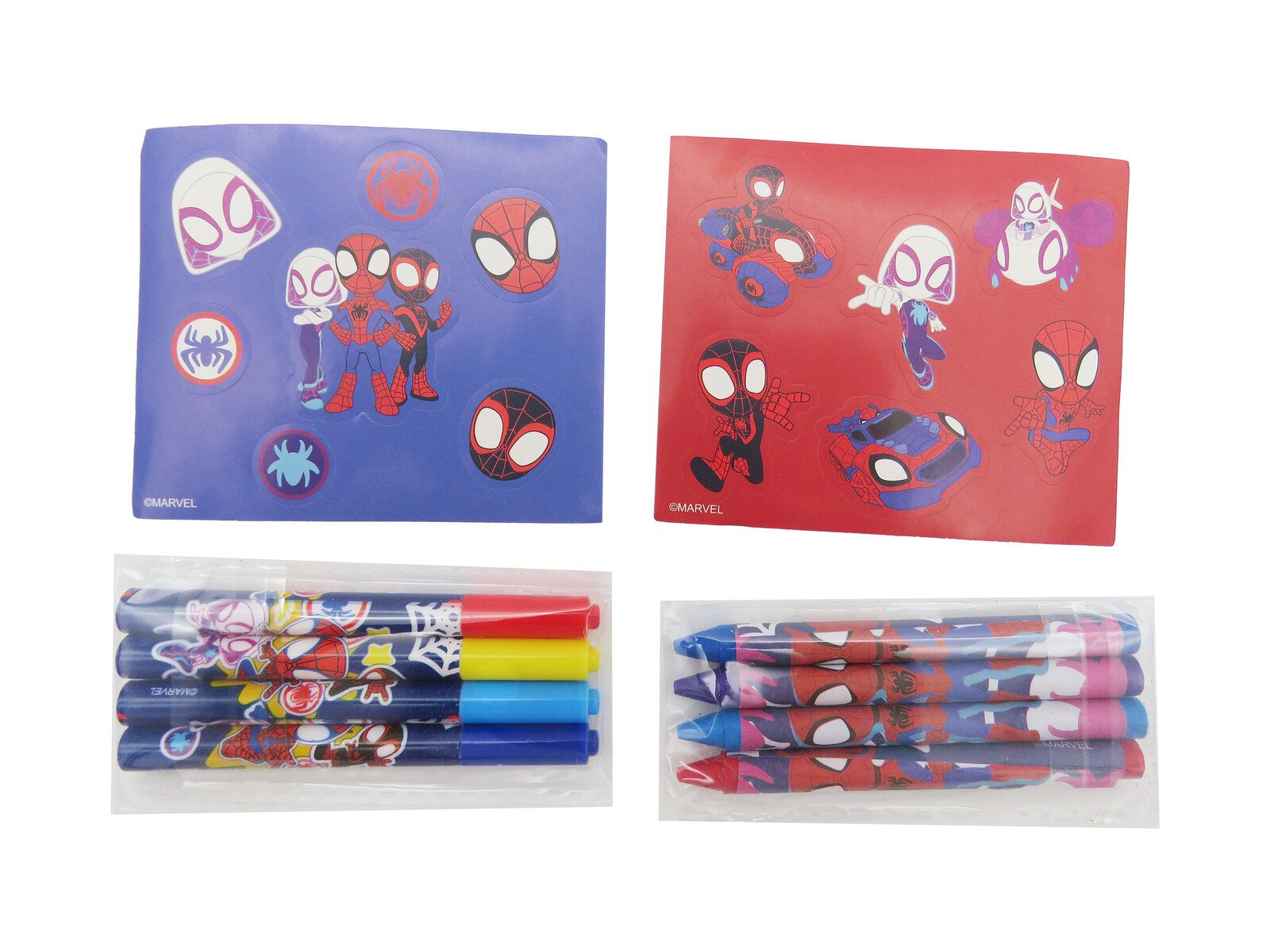Spiderman Zeichenblock Kinder Malstation mit 4 Markern 4 Buntstiften und Papierrolle