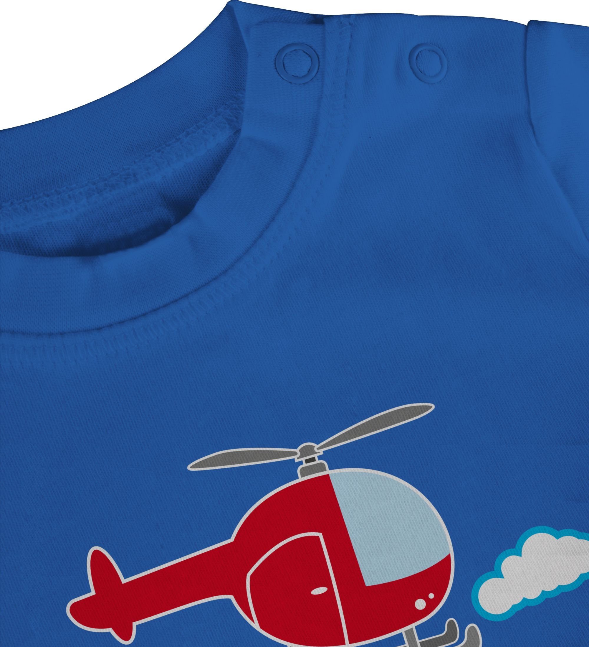 Ich T-Shirt 2. Shirtracer Royalblau 2 Geburtstag Hubschrauber bin zwei schon