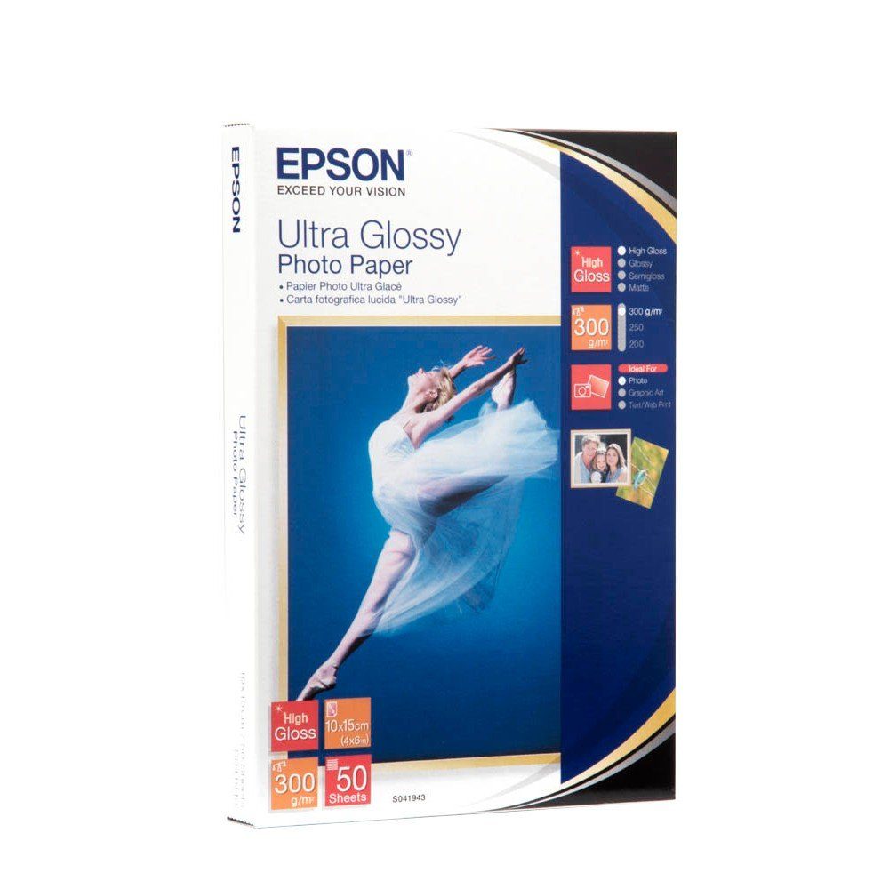 Epson Fotopapier 50 Blatt Ultra Glossy Fotopapier 10x15cm 300g/qm
