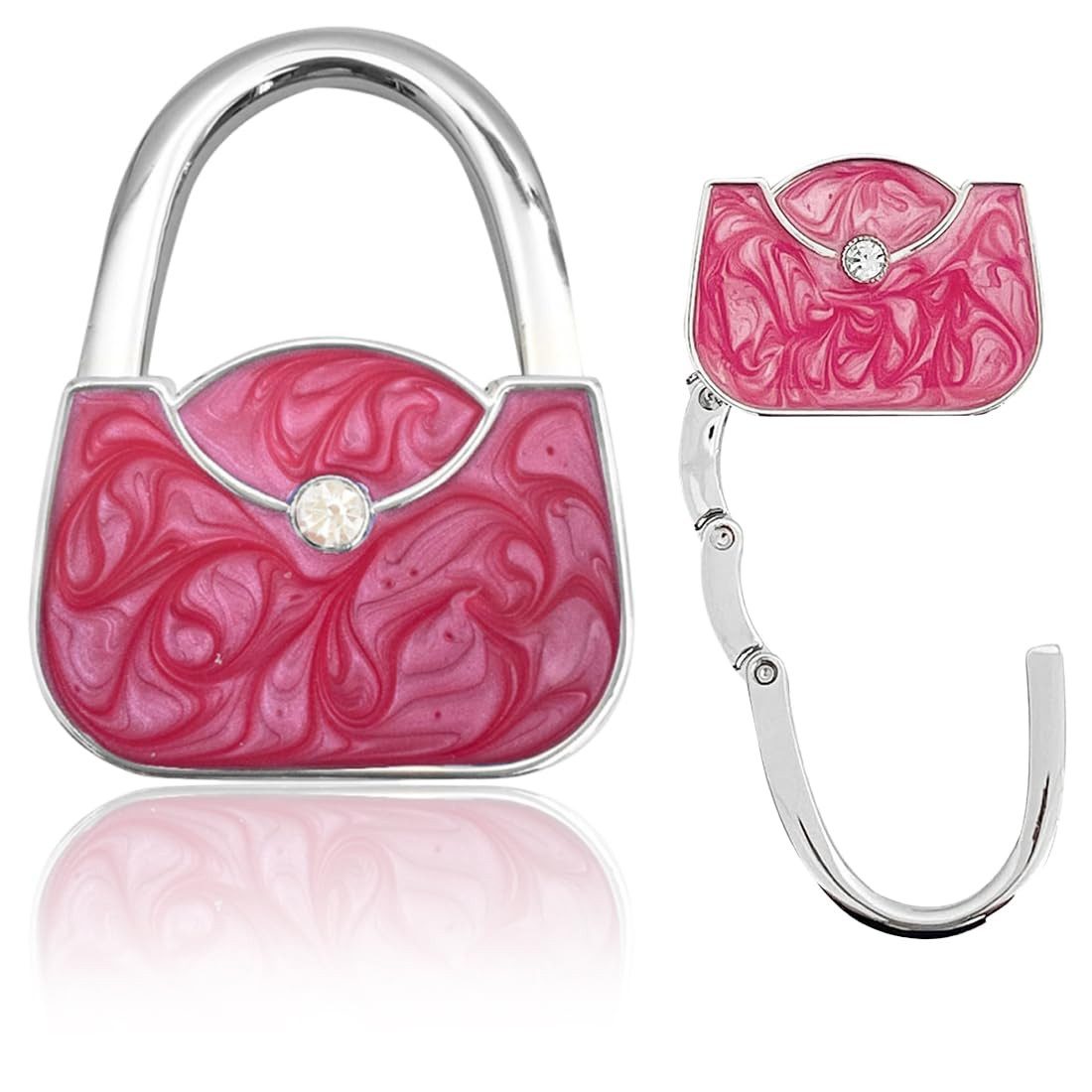 FOUORTUNATE-BEE Gardinenhaken Faltbarer Taschenhalter für Tisch mit Anti-Rutsch-Haken, Handtaschenhaken für Büro Restaurant kreative Geschenkidee