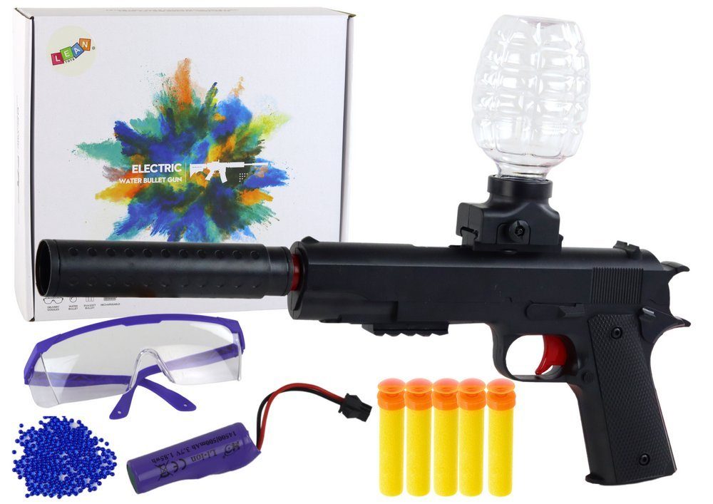 LEAN Toys Wasserpistole Wasserpistole Airblaster Wasserstrahlpistole Elektrisch Pfeile Brille