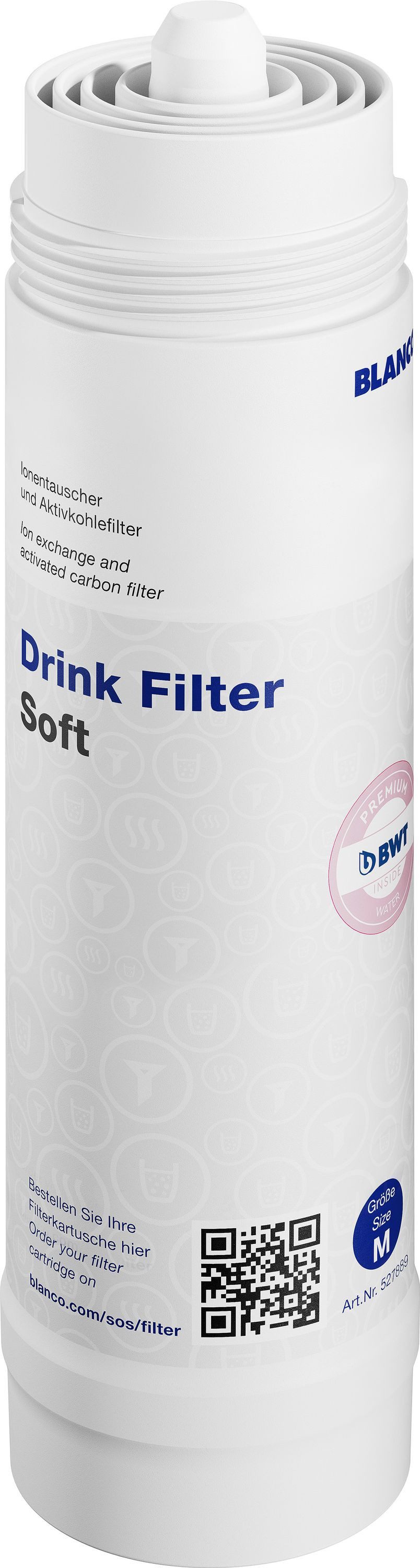 Blanco Filterkartuschen-Reinigungsgerät BLANCO Drink Filter Soft M Filterkapazität: 1.000 Liter bei 12 °dTH, 1-tlg.