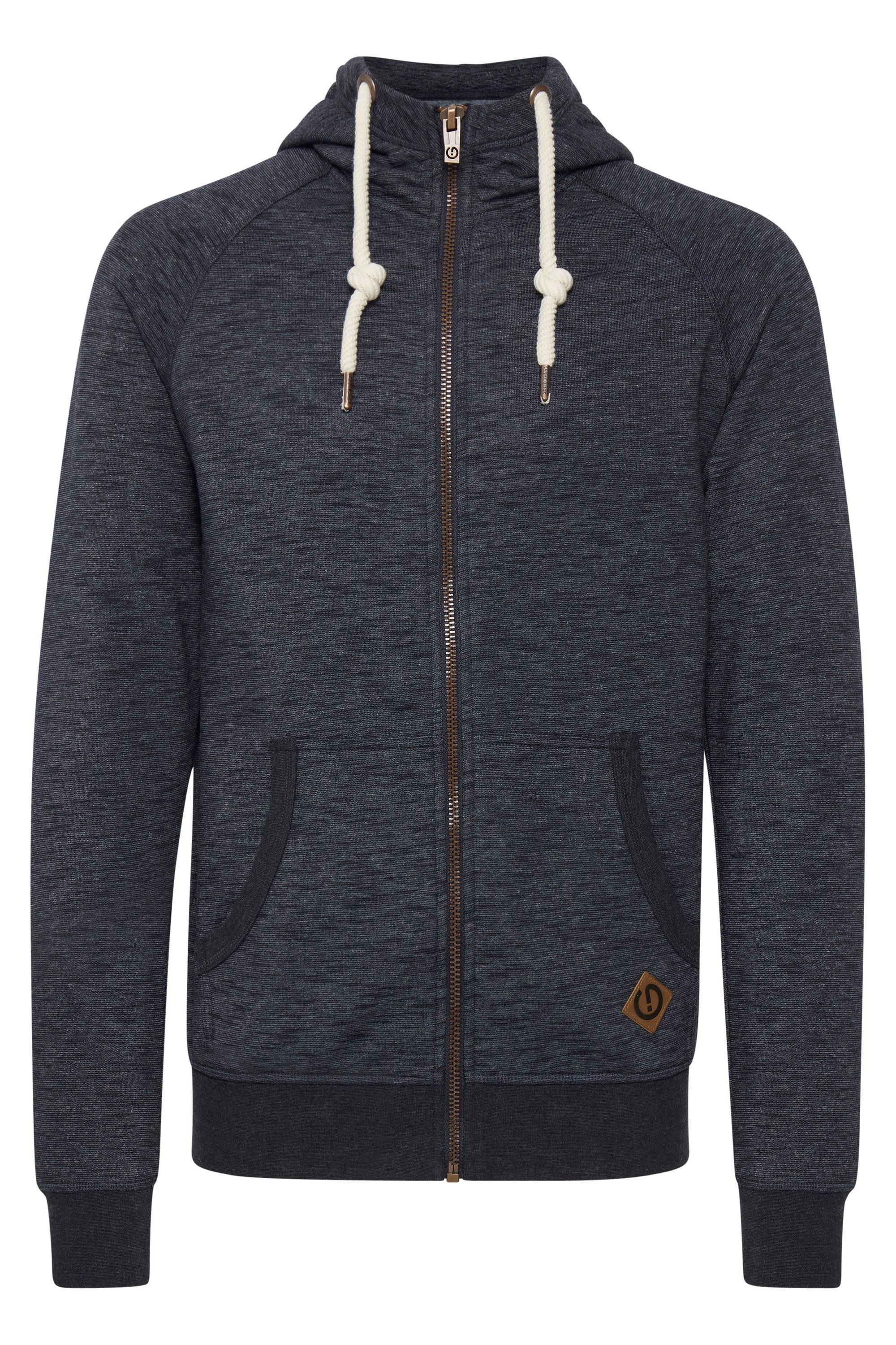 Insignia (8991) Melange !Solid Blue Kapuzensweatjacke Zip-Hoodie SDVitu