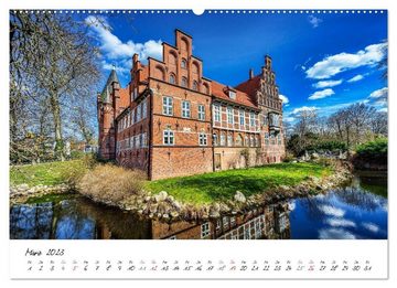 CALVENDO Wandkalender Mit Hamburg durchs Jahr 2023 (Premium, hochwertiger DIN A2 Wandkalender 2023, Kunstdruck in Hochglanz)