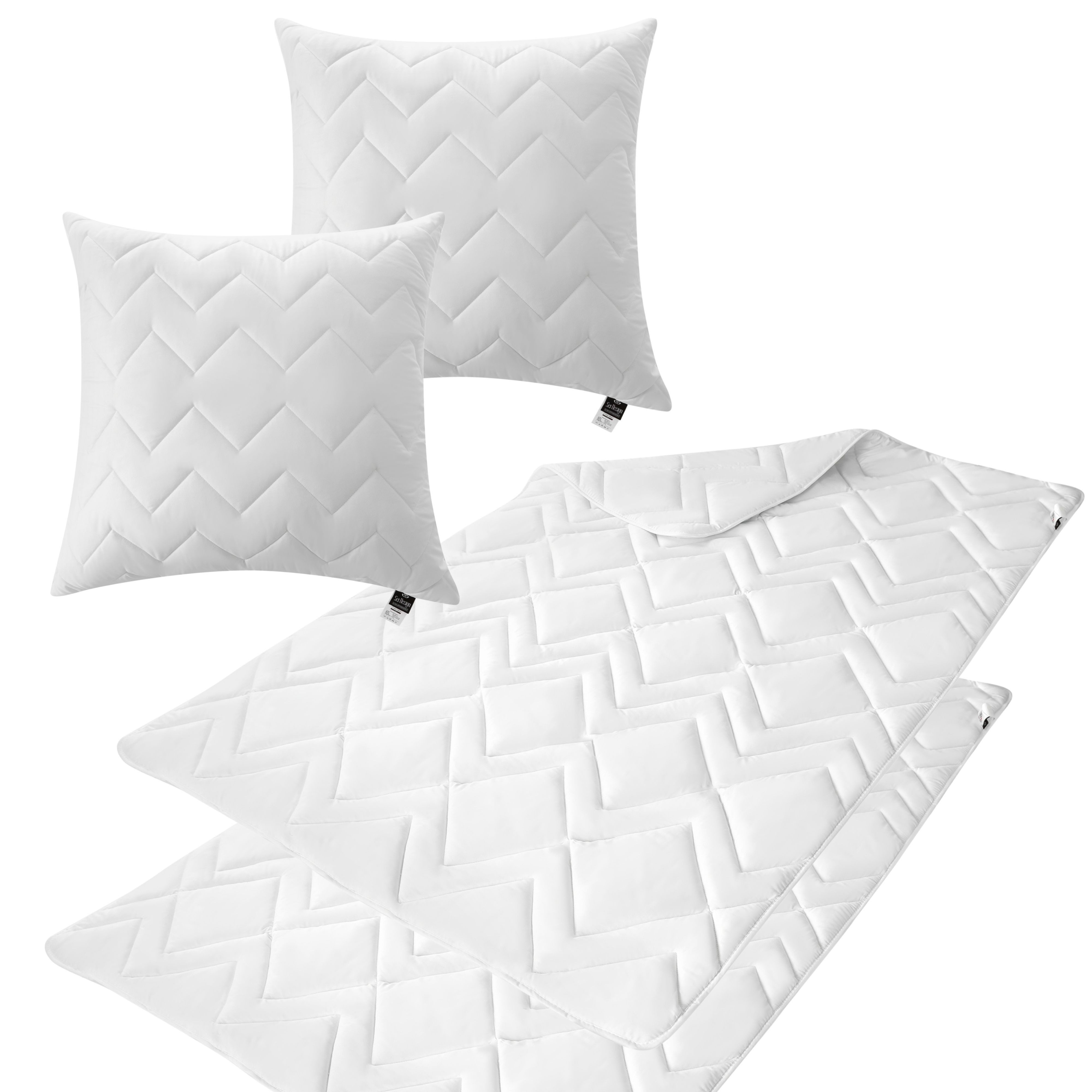 SEI Design Einziehdecke SET 2x Mikrofaser Winter Bettdecken 135x200 + 2x Ki günstig online kaufen