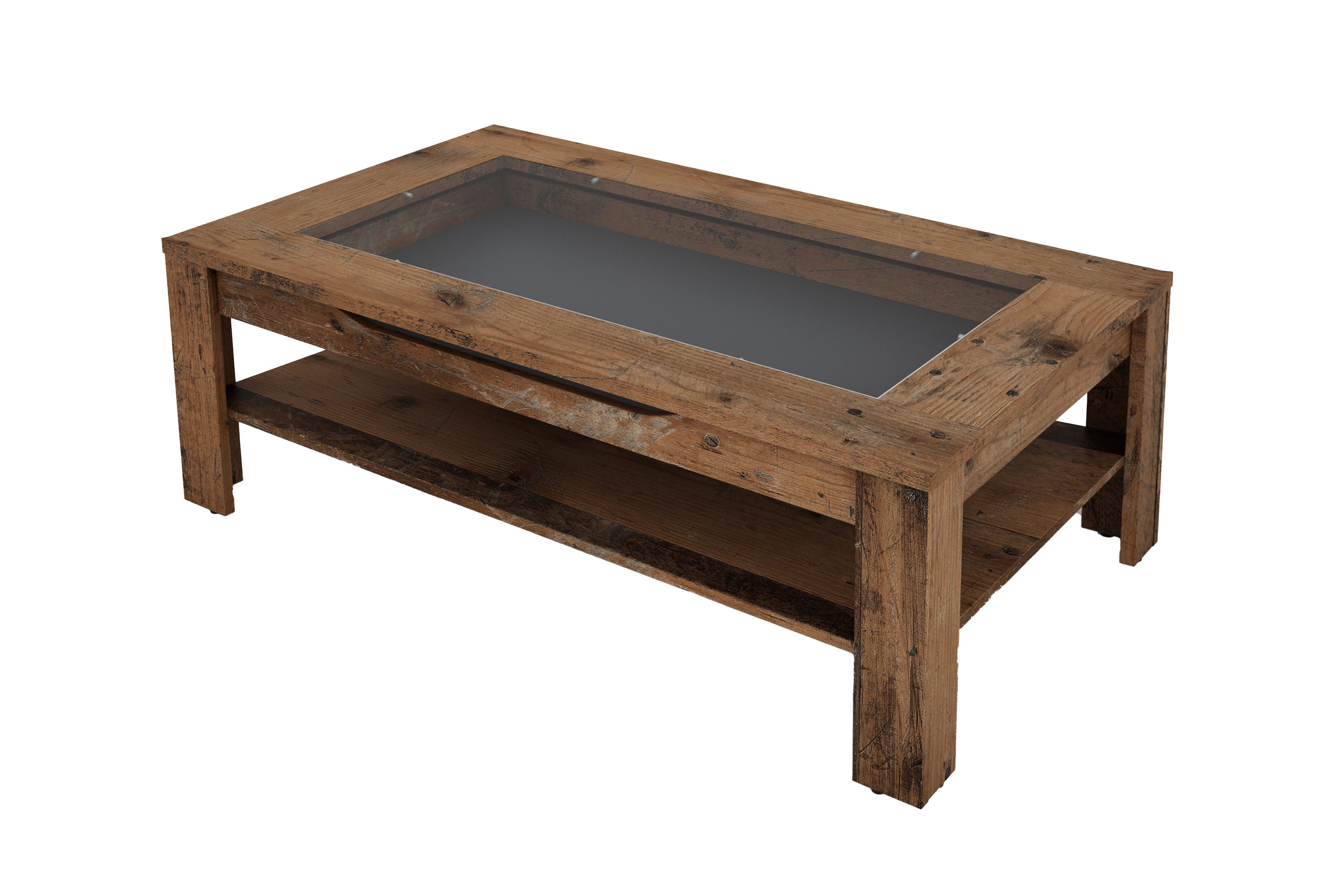 byLIVING Couchtisch RALPH, Breite 110 oder 67 cm, mit Glaseinsatz und Schub günstig online kaufen