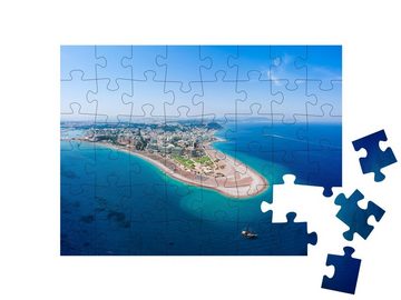 puzzleYOU Puzzle Rhodos mit Lagune von oben, Griechenland, 48 Puzzleteile, puzzleYOU-Kollektionen Rhodos