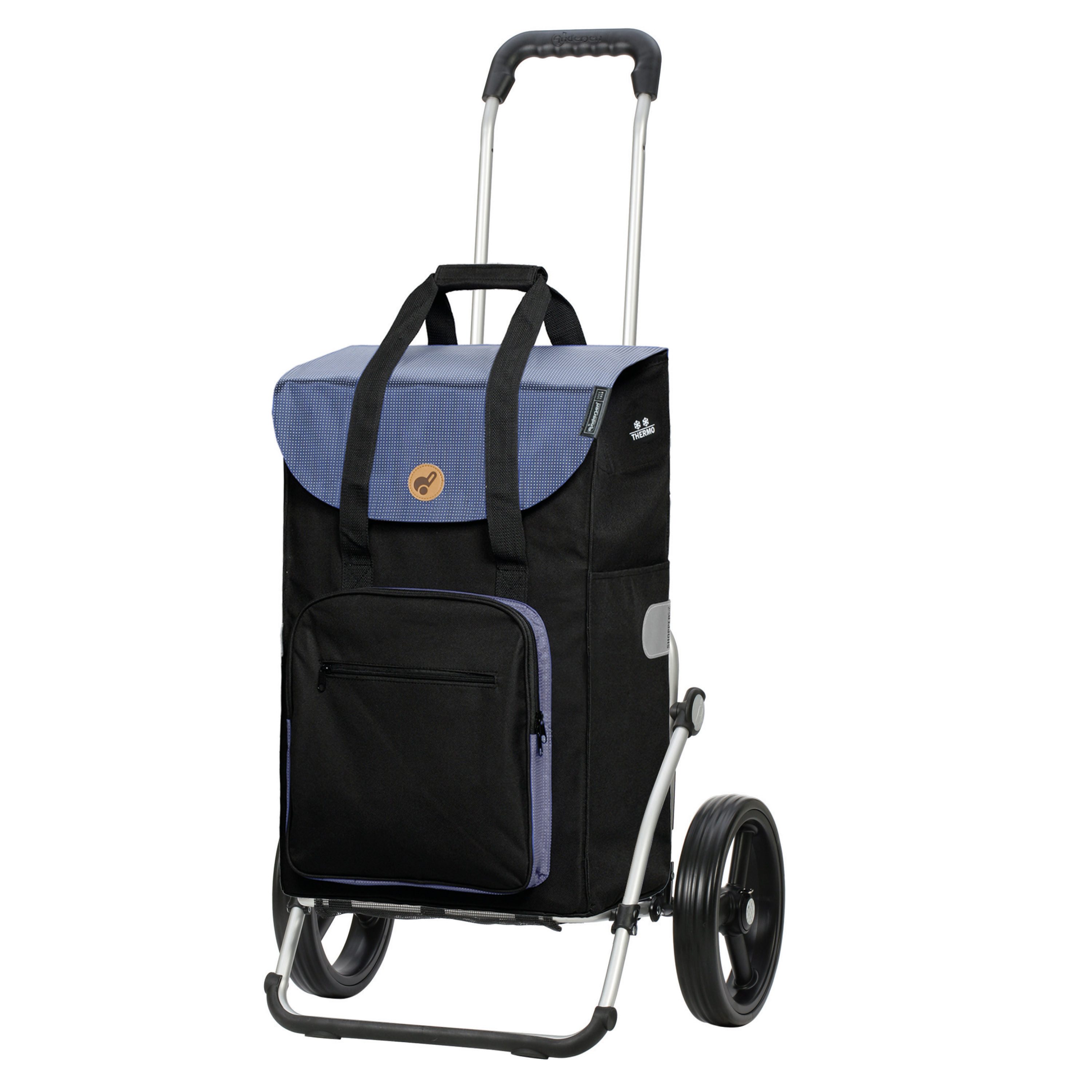 Andersen Einkaufstrolley Royal Shopper Wismar schwarz, Thermofach 15 Liter, klappbar, belastbar bis 50kg, wasserabweisend