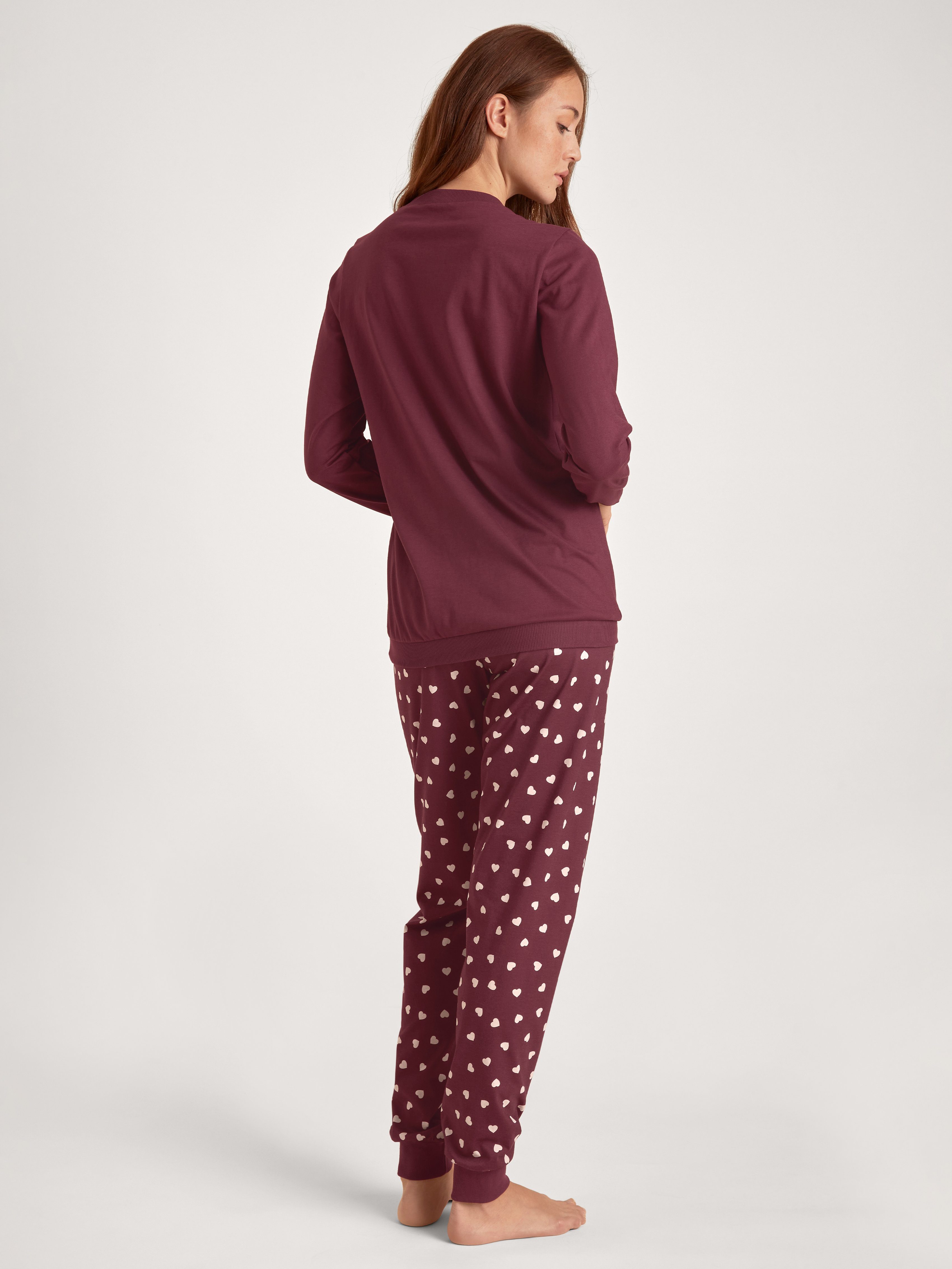 Calida (1 Damen 1 1 red Stück) english Pyjama 47456 Stück, Bünchenpyjama CALIDA tlg.,