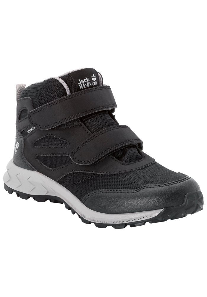 Jack Wolfskin WOODLAND TEXAPORE Wanderschuh K VC black-grey MID