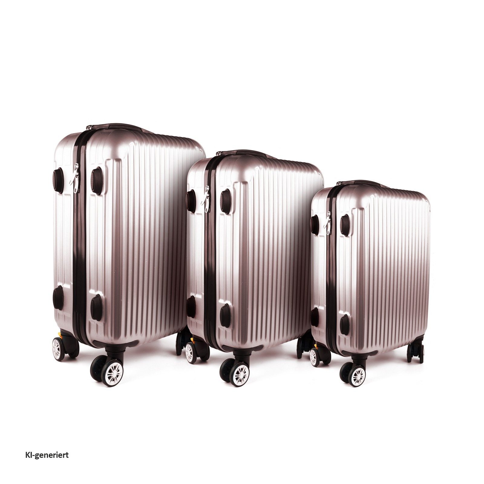 HTI-Living Kofferset Kofferset 3-teilig High Level, 4 Rollen, (Set, 3 tlg., 3 Koffer), Hartschalenkoffer mit Rollen Teleskopgriff