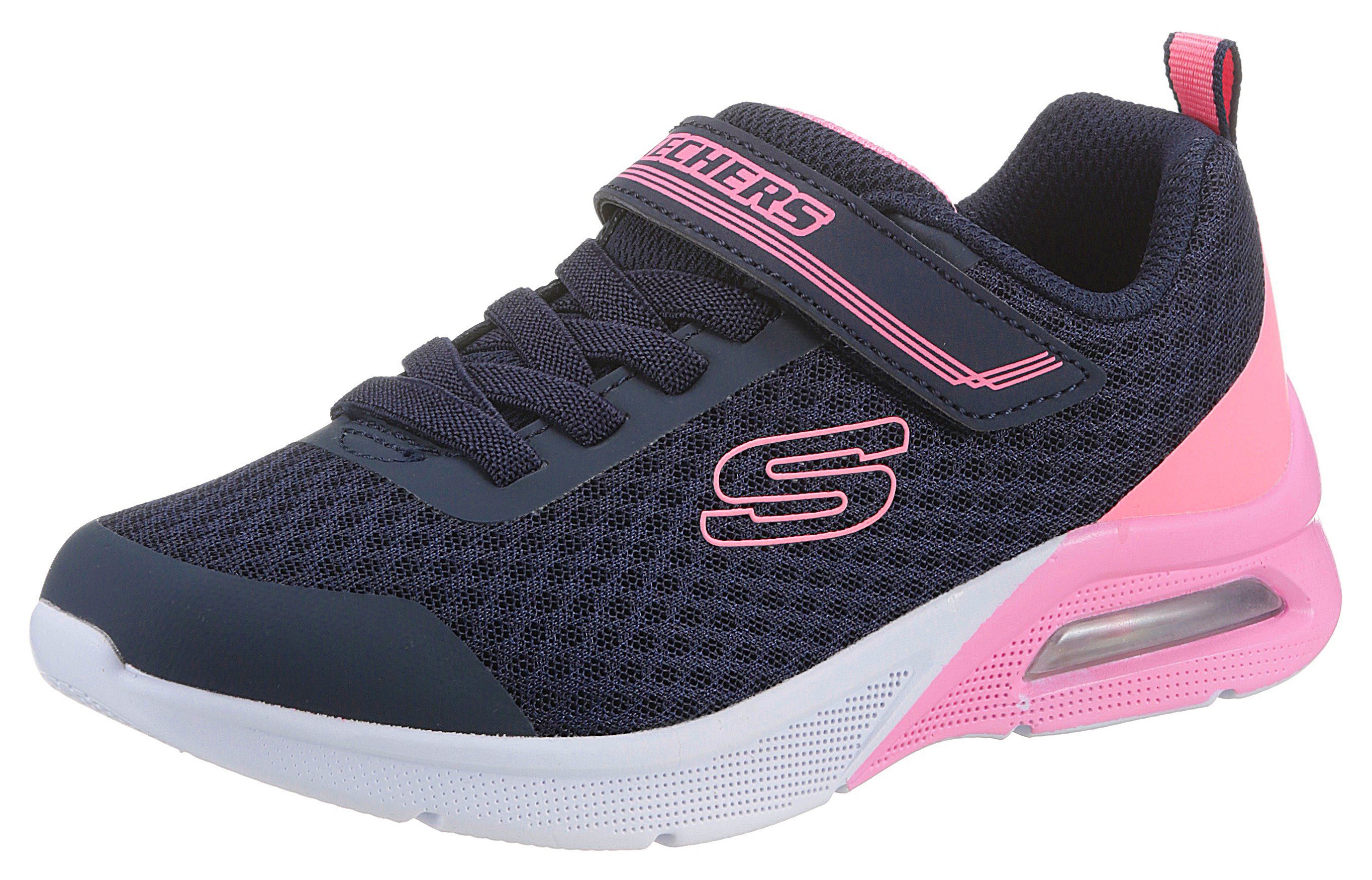 Skechers Kids MICROSPEC MAX Sneaker mit tollem Kontrastbesatz, Mit  Klettverschluss und Gummizug zumSchlupfen