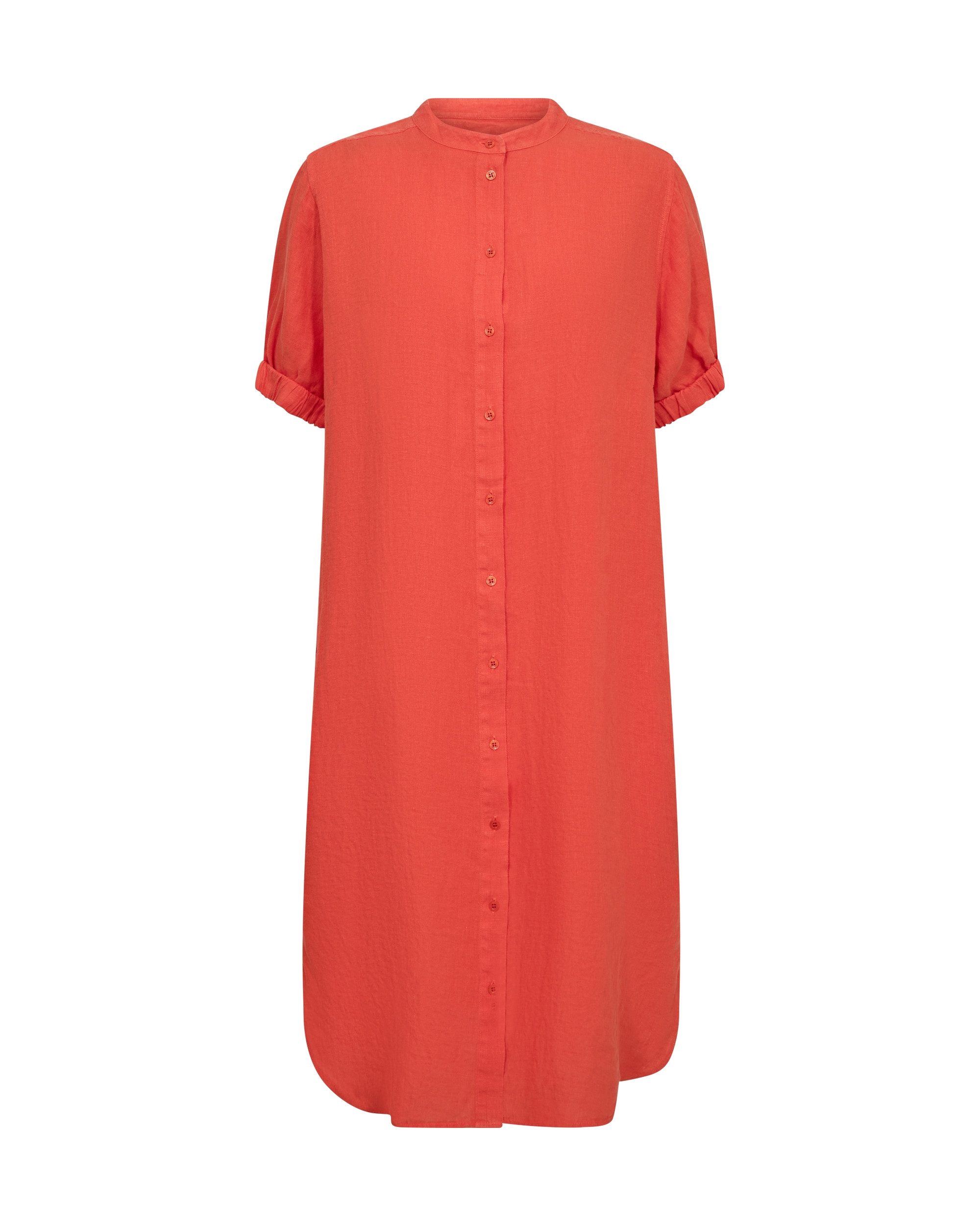 Mos Mosh Blusenkleid MMArleth SS Linen Dress Spicy Orange