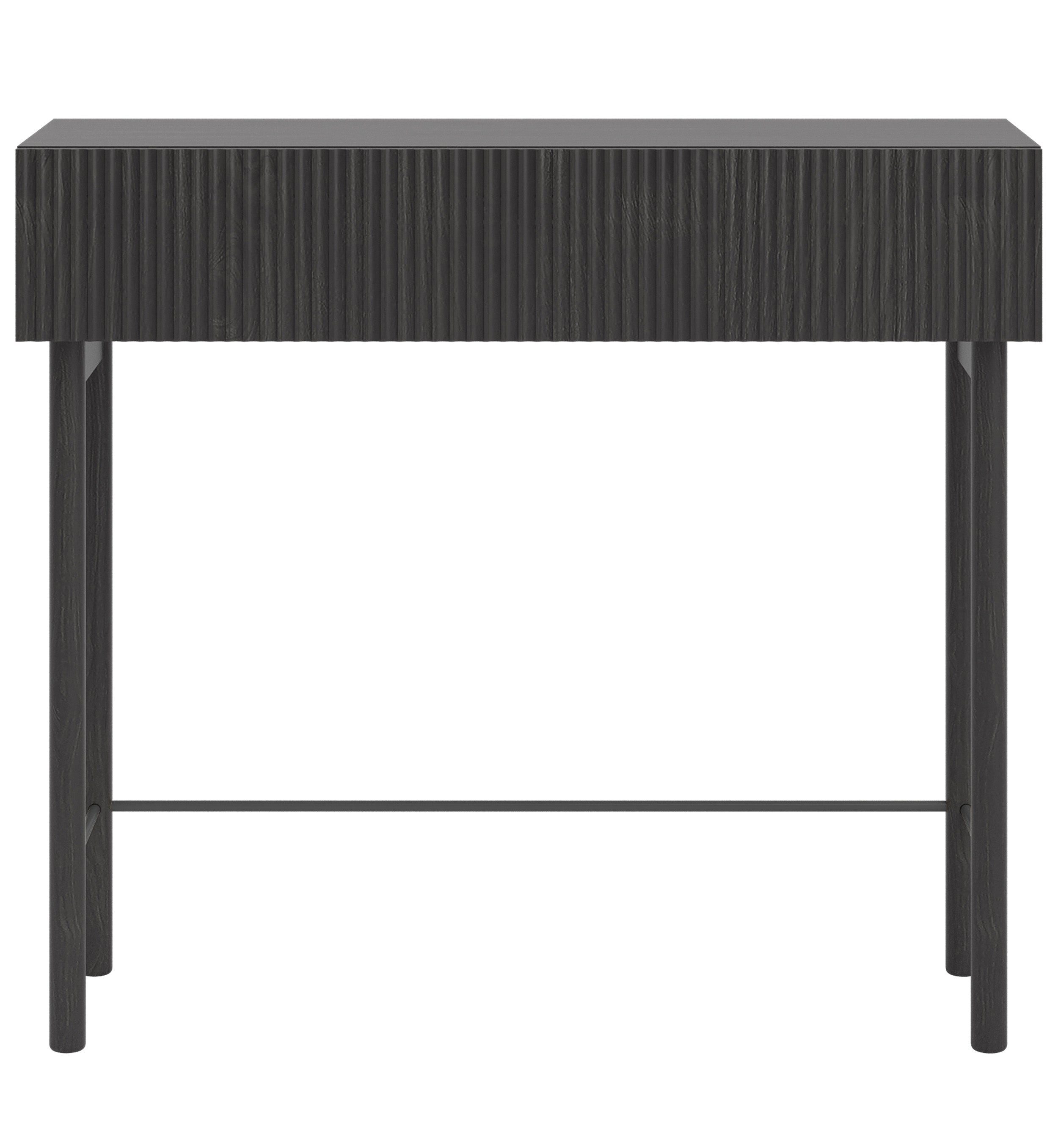 Selsey Konsolentisch NOLIE, mit Schublade, geriffelter Front und Holzbeinen, 90 cm