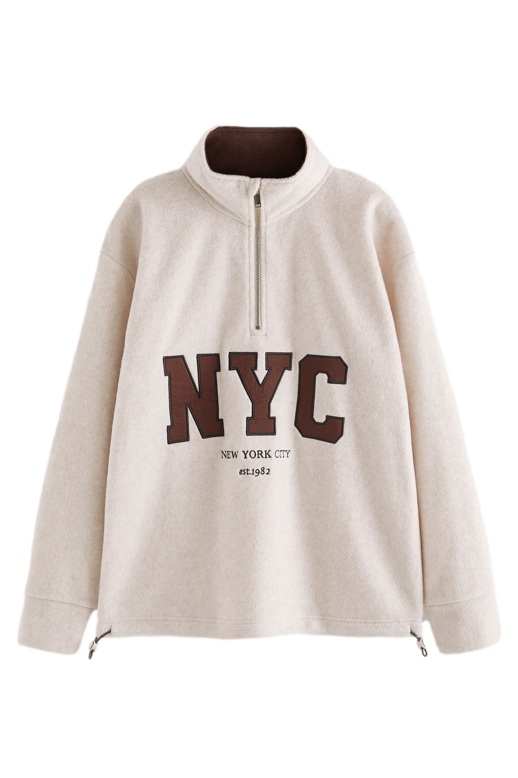 Next Fleecepullover Fleecetop mit halben Reißverschluss günstig online kaufen