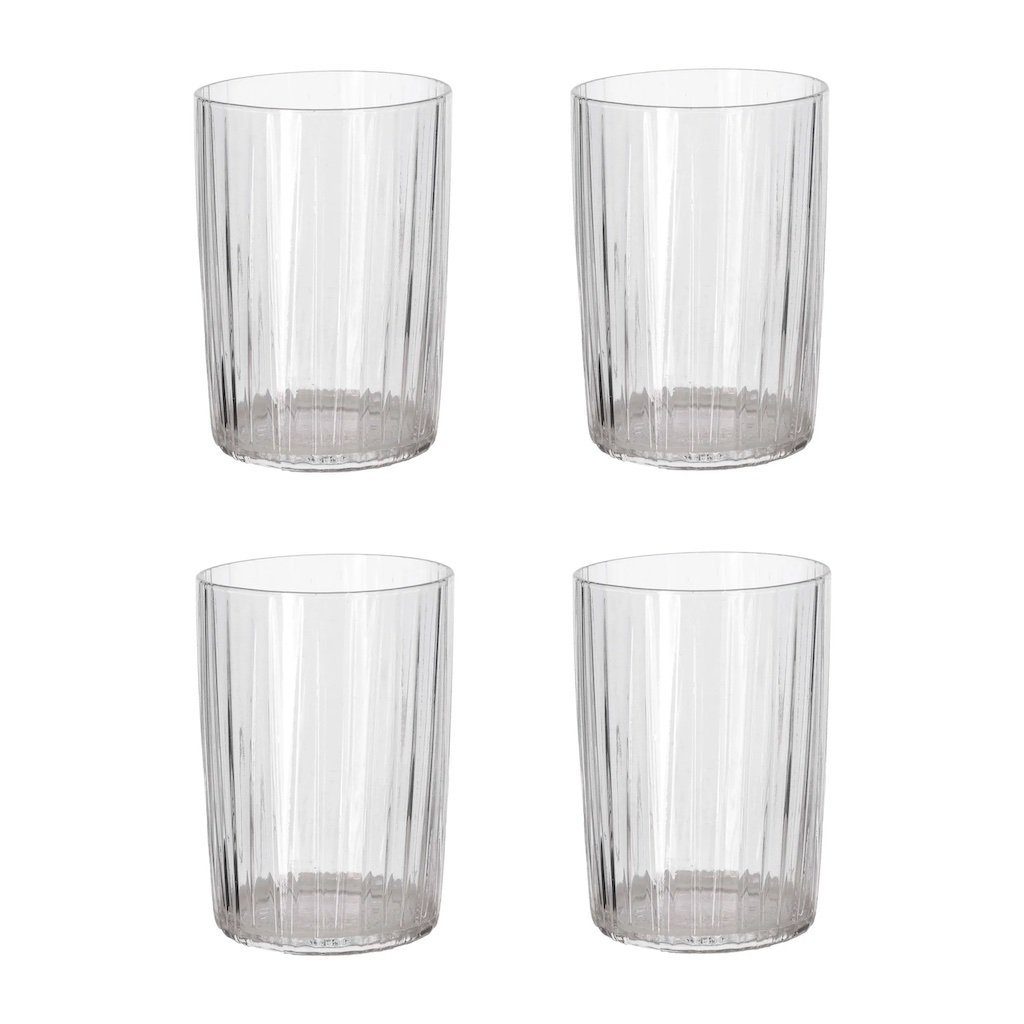 4 hergestellt Glas Kusintha 4-teilig, Stück, aus Bitz Glas Liter 0,28 recyceltem klar