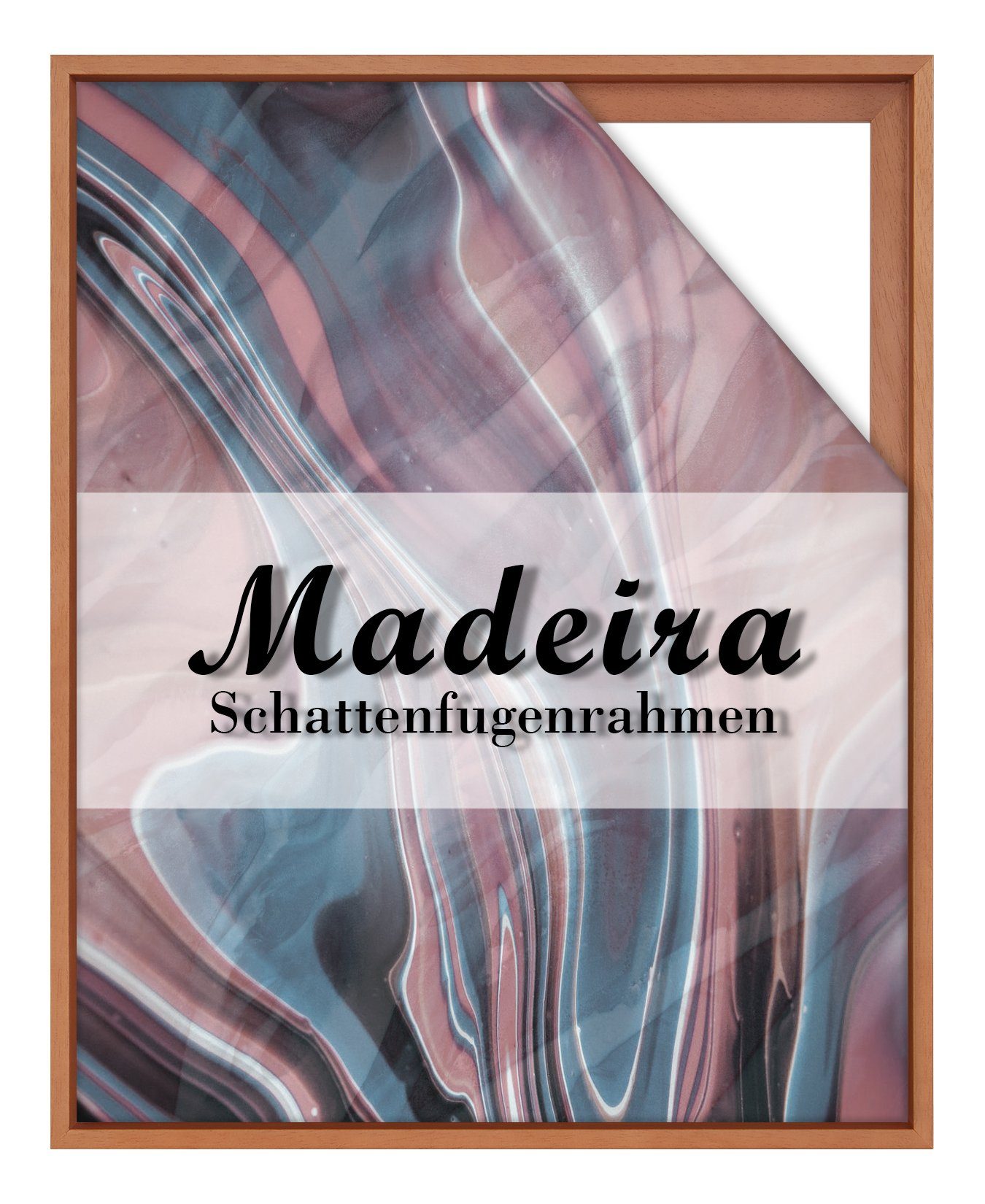 BIRAPA Einzelrahmen Schattenfugenrahmen Madeira, (1 Stück), 25x25 cm, Terracotta, Holz