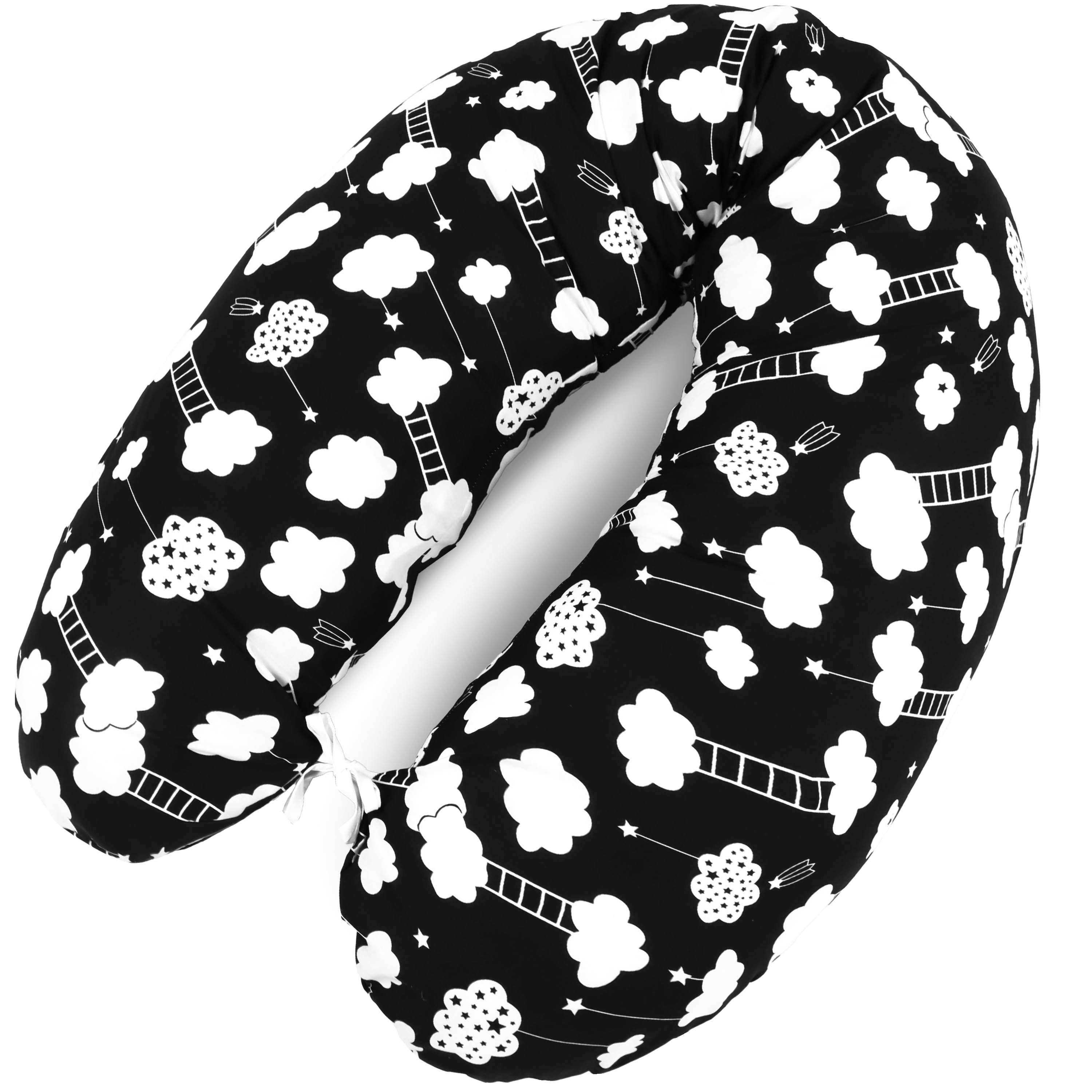 Amilian Stillkissen XXL 170 cm - Schwangerschaftskissen & Seitenschläferkissen mit Bezug, - Lagerungskissen - Nursing Pillow - Pregnancy Pillow, mit Füllung, Schlafkissen für Seitenlage - Körperkissen