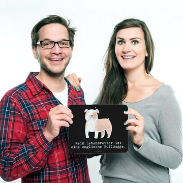 Mr. & Mrs. Panda Mauspad Englische Bulldogge Lebensretter - Schwarz - Geschenk, Einzigartiges (1-St), Ergonomisch geformt