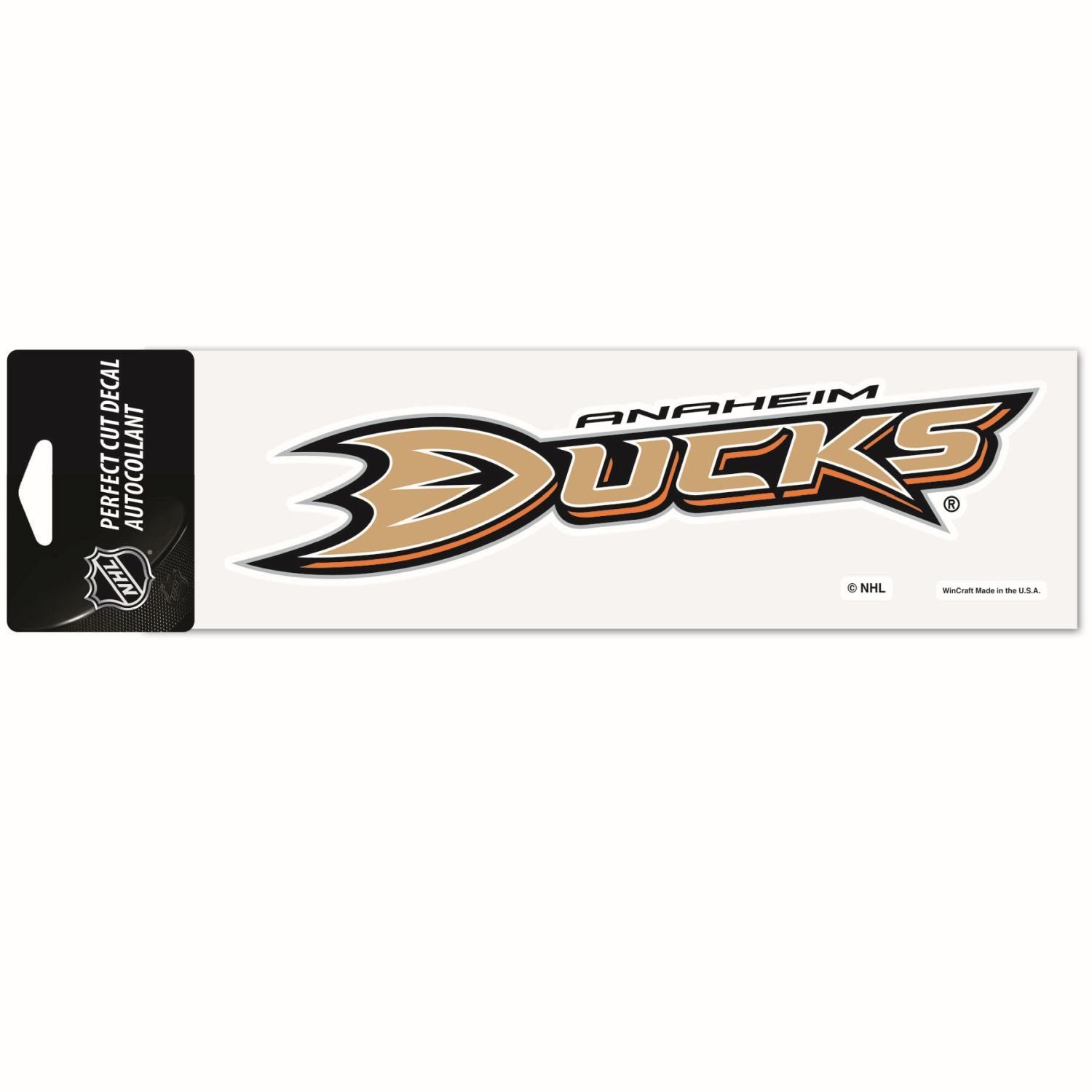 WinCraft Aufkleber Wanddekoobjekt Anaheim NHL Ducks 8x25cm Cut Perfect
