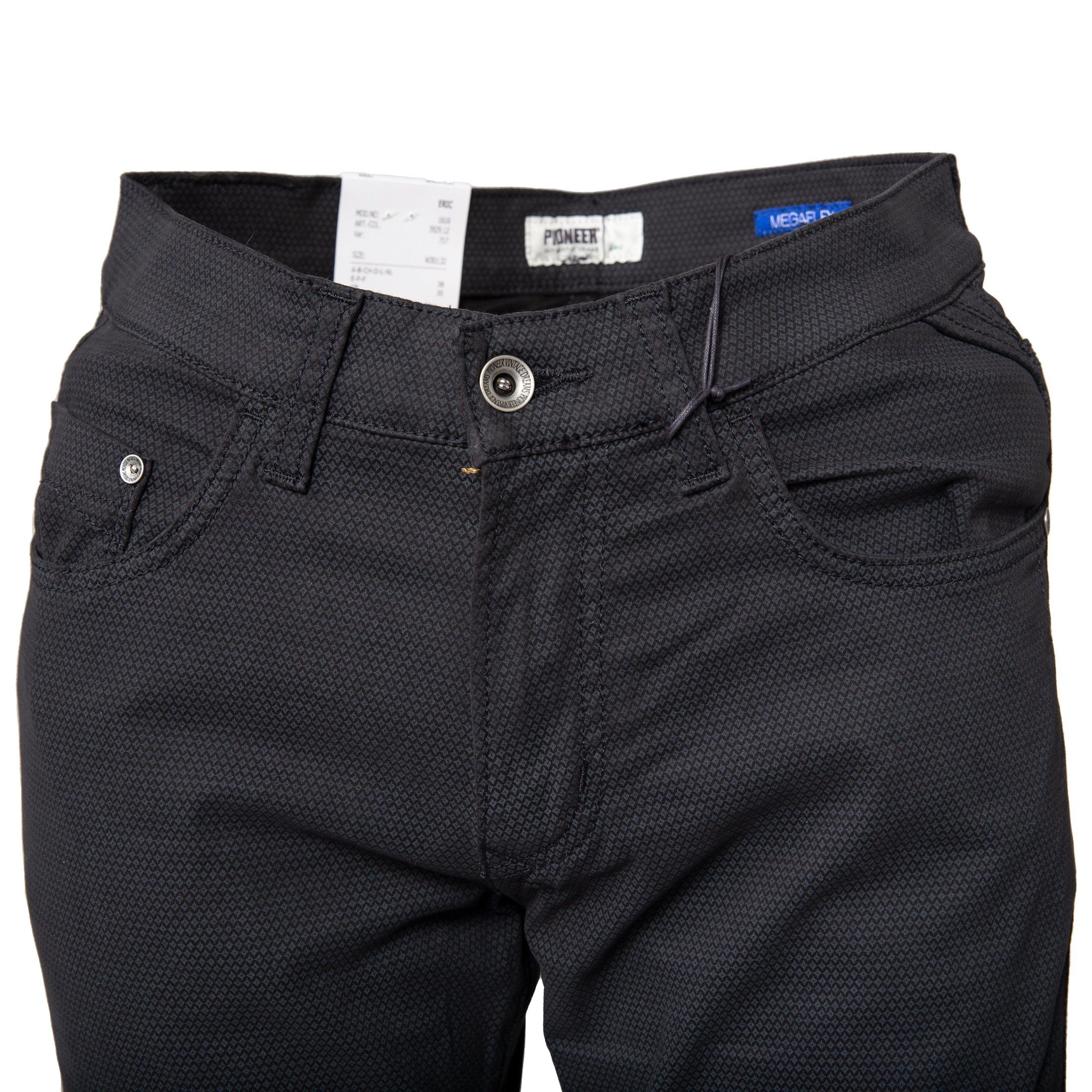 Stoffhose Pioneer -Straight-, Stretch Gemustert Flex, Jeans Mega Herrenhose 5-Pocket-Hose Authentic Eric,