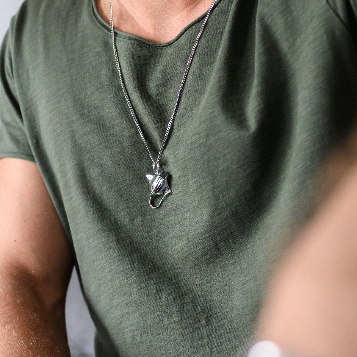 Materia Kettenanhänger Herren Silber Rochen Stachelrochen Meerestier 8g KA- günstig online kaufen