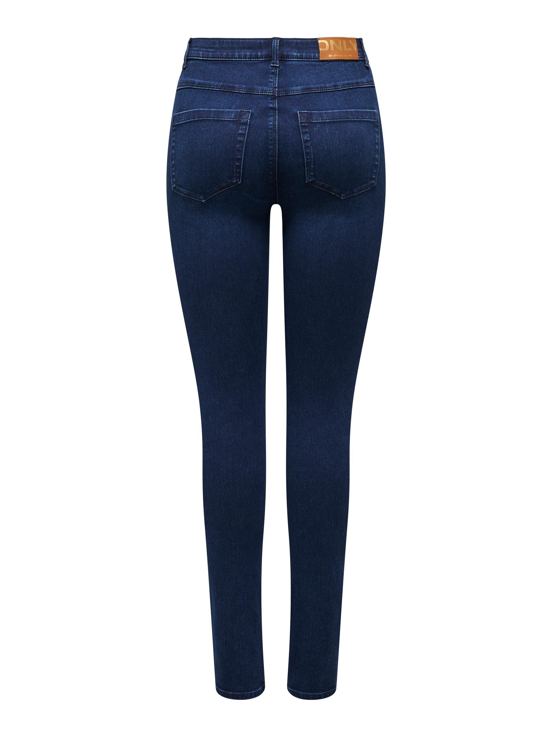 HW ONLROYAL ZIP SK Blue Denim Dark DNM High-waist-Jeans ONLY POC PIM
