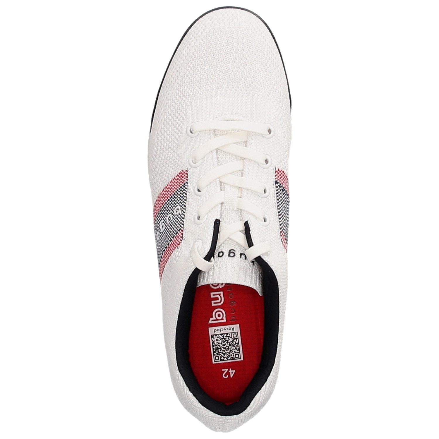 bugatti Bugatti 321A38076900-2000 Herren Textil weiss Schnürschuh