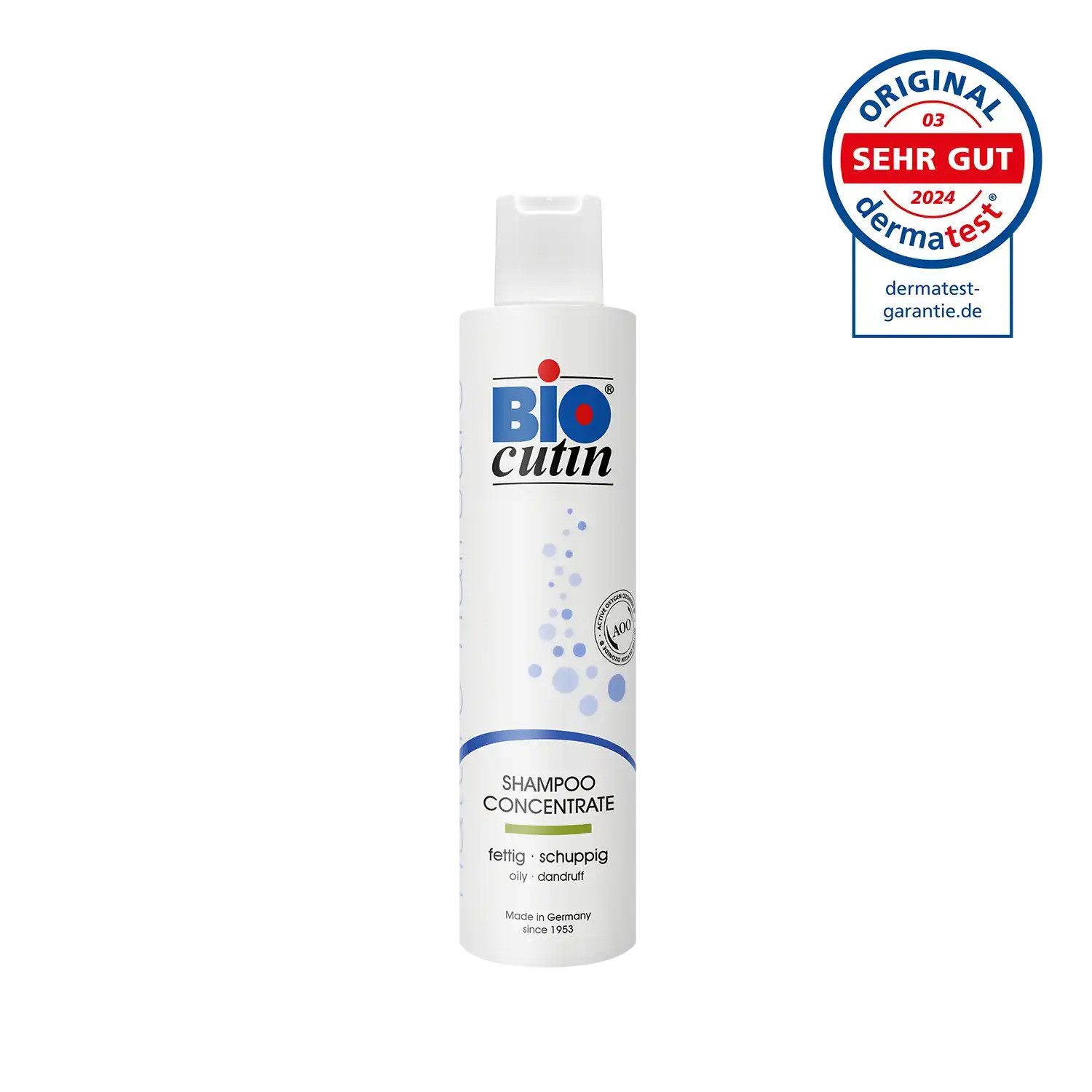 GW Nature Cosmetic Haarshampoo Biocutin® Shampoo Concentrate fettig & schuppig 200 ml & 1000 ml, Vegan, sulfatfrei, parabenfrei, silikonfrei, Konzentrat