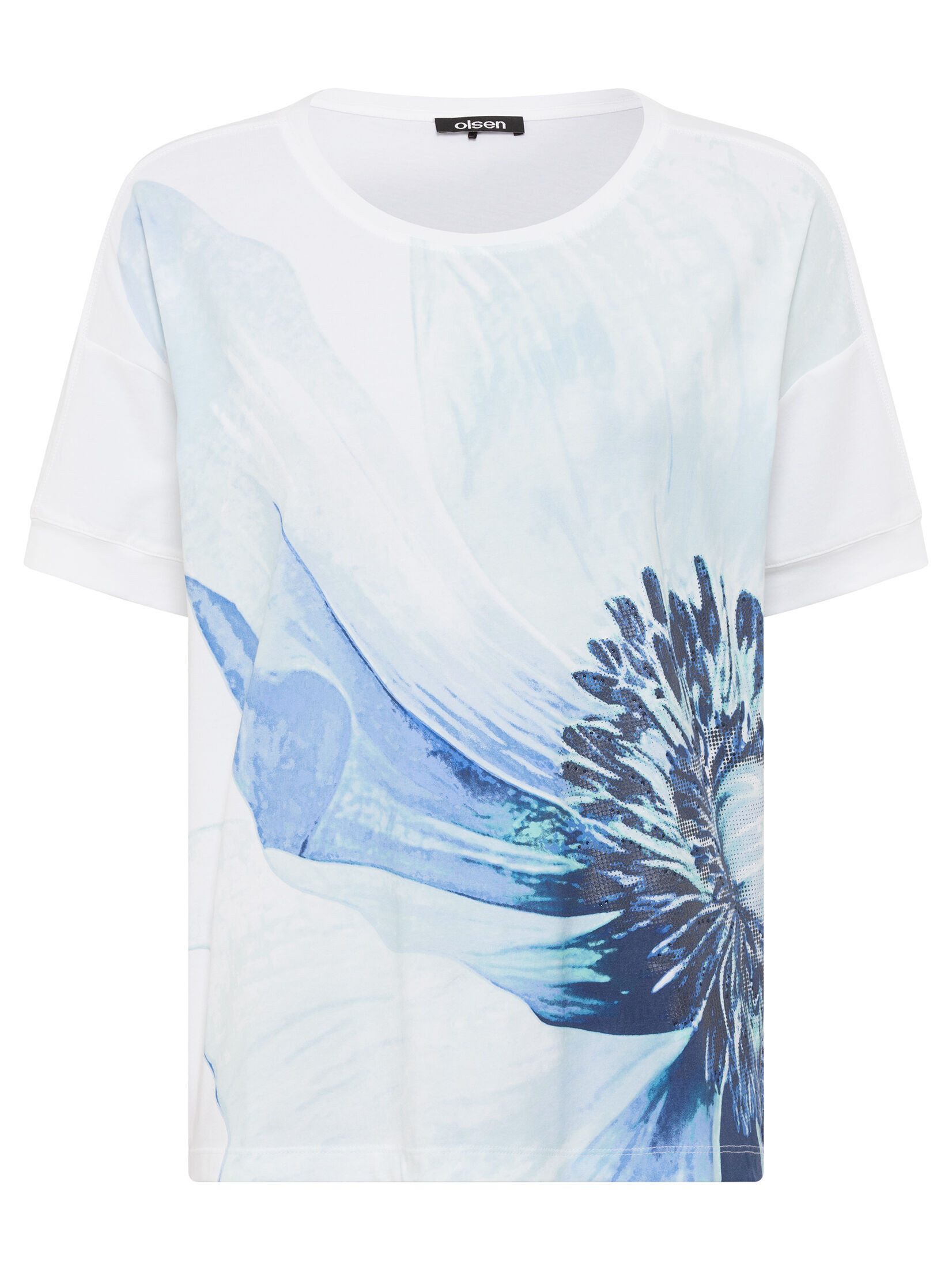 Olsen Print-Shirt (1-tlg) mit dekorativen Schmucksteinen günstig online kaufen