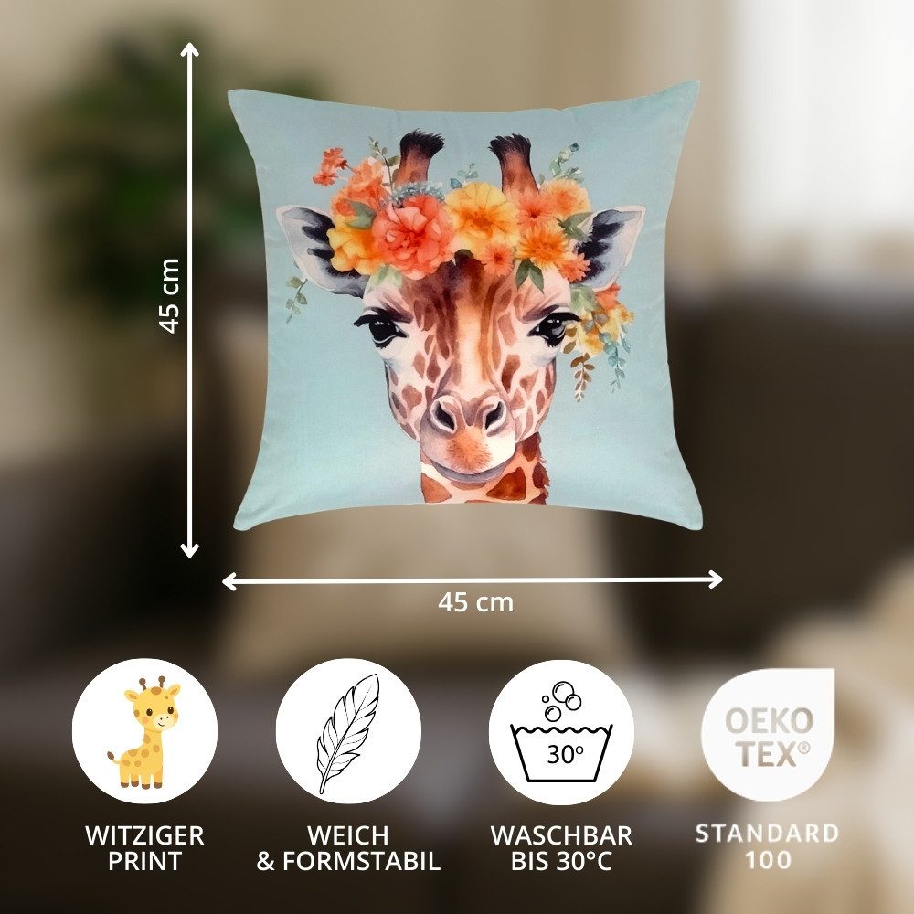 REALLaxx Dekokissen Sprüche & Tiere Motivkissen, 45x45 / 30x50cm lustig bedruckter Kissenbezug inkl. Füllung, waschbar