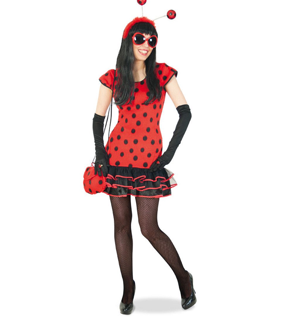 Kostüm Damen Marienkäfer Lady Bird Kostüm Kleid Karneval Fasching