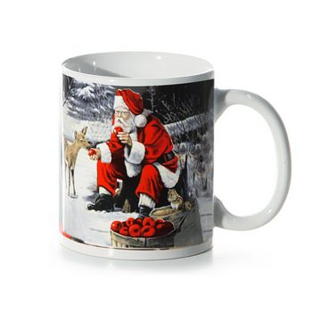 CEPEWA Becher Glühweinbecher Nostalgie 4er Set 275ml Weihnachten Tassen